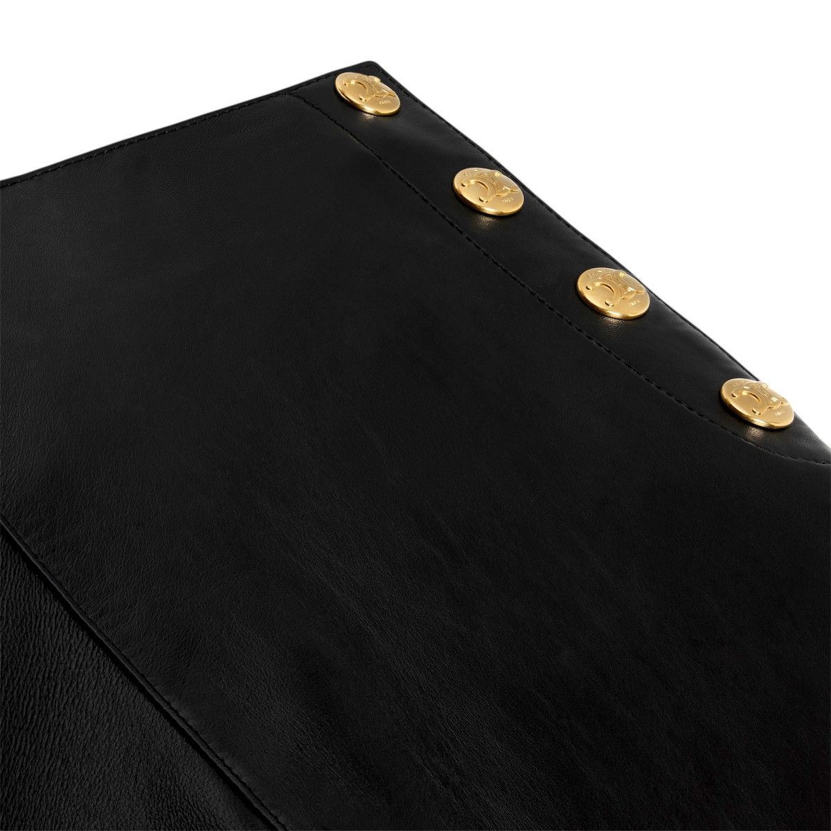 Celine 2G410136W.38NO Skinny Jeans with Side Snap Buttons in Lambsk Size 26" / US 2 / IT 38 - 3 Thumbnail