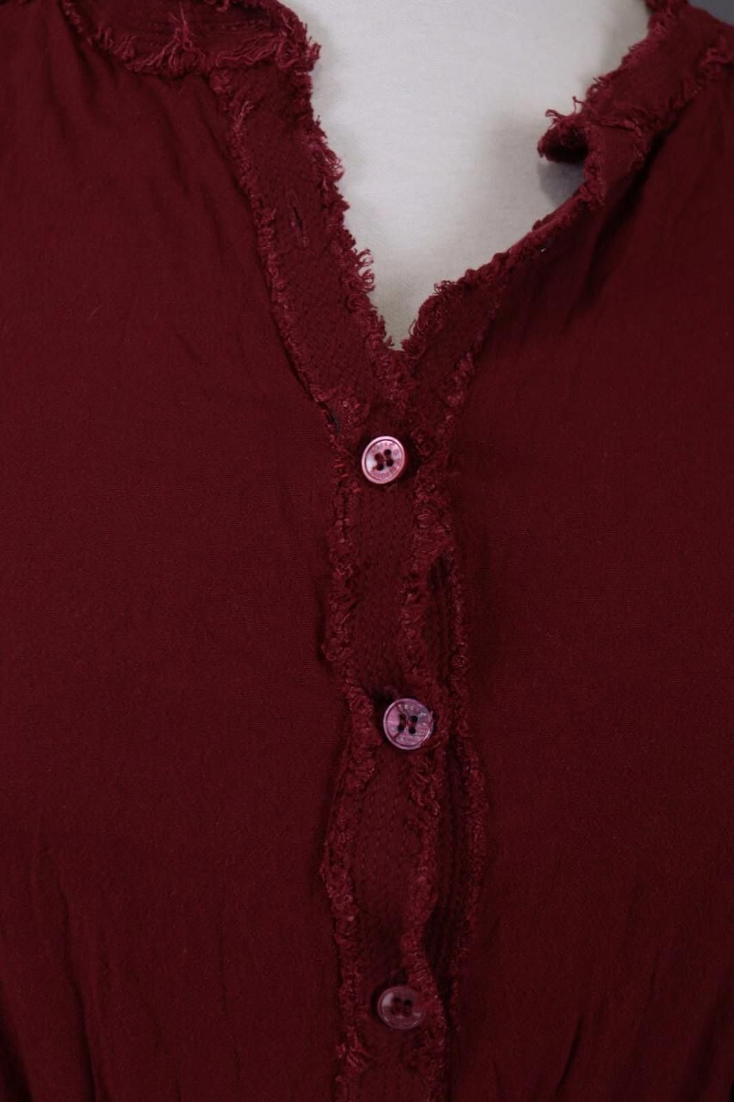 Zadig & Voltaire Zadig & Voltaire Rajel Burgundy Henley Bealt Dress Size XS Size XS / US 0-2 / IT 36-38 - 2 Thumbnail
