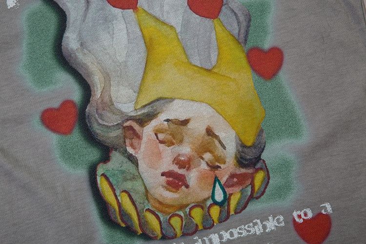 Japanese Brand × Vintage Anime oil painting print loose cotton distressed tee Size US L / EU 52-54 / 3 - 3 Thumbnail
