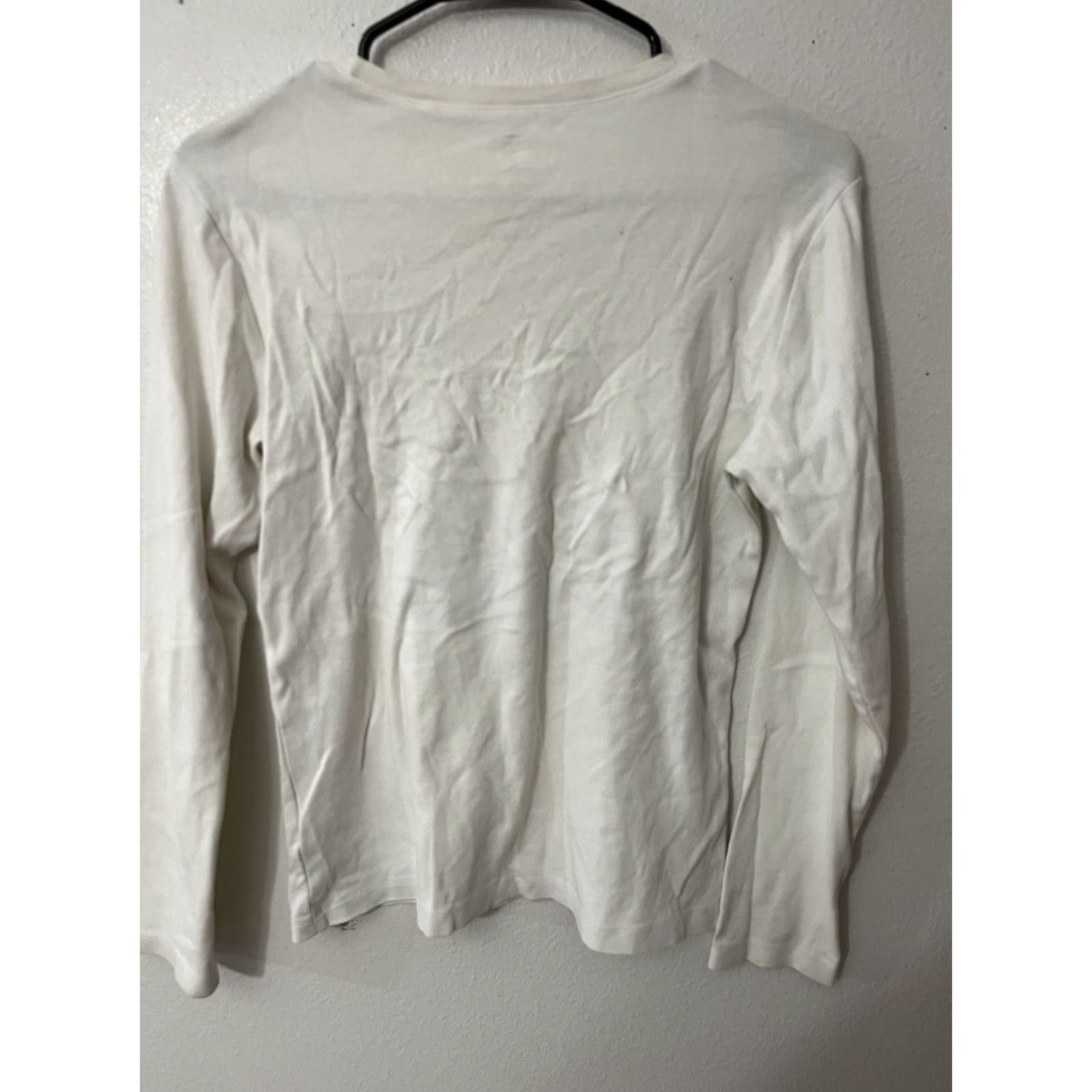 Tommy Hilfiger Tommy Hilfiger Sweater Women Large White Knit Pullover Crew Neck Long Sleeve 100% Cotton Womens Size L / US 10 / IT 46 - 3 Thumbnail