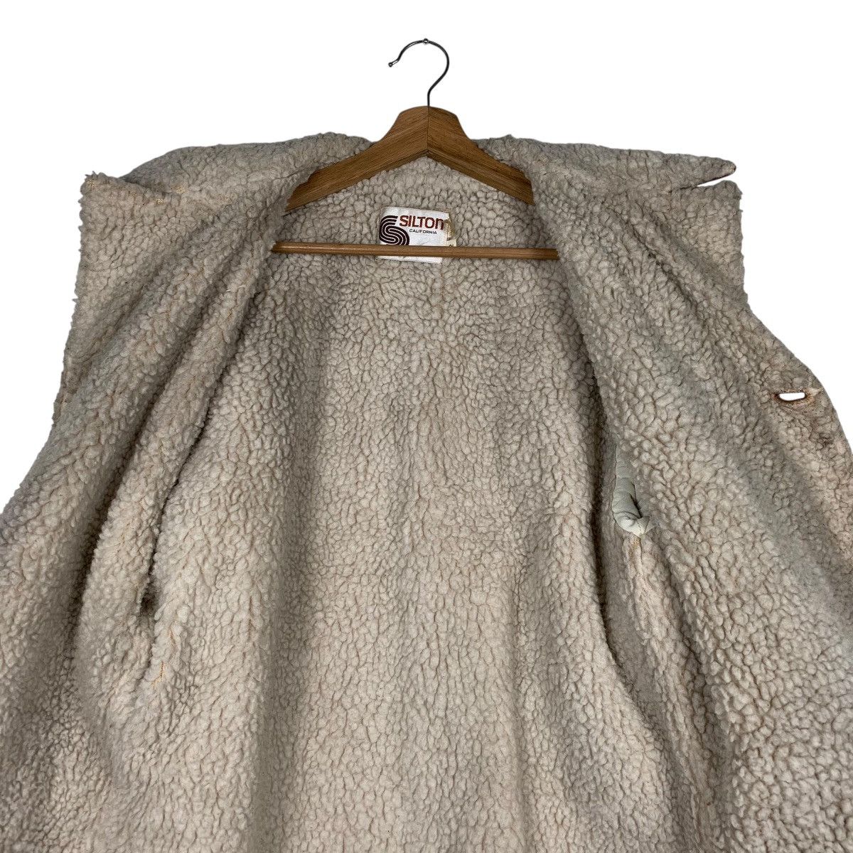 Other Vintage Silton Shearling Suede Leather Jacket Size US L / EU 52-54 / 3 - 12 Thumbnail
