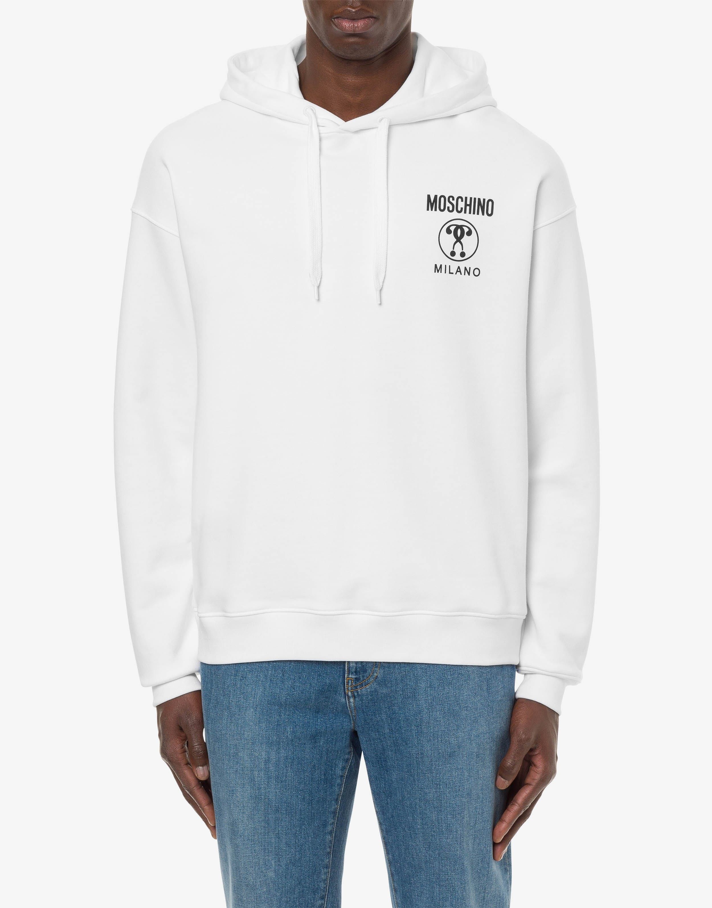 Moschino o1y0225 Logo Hoodie in White Size US M / EU 48-50 / 2 - 2 Thumbnail