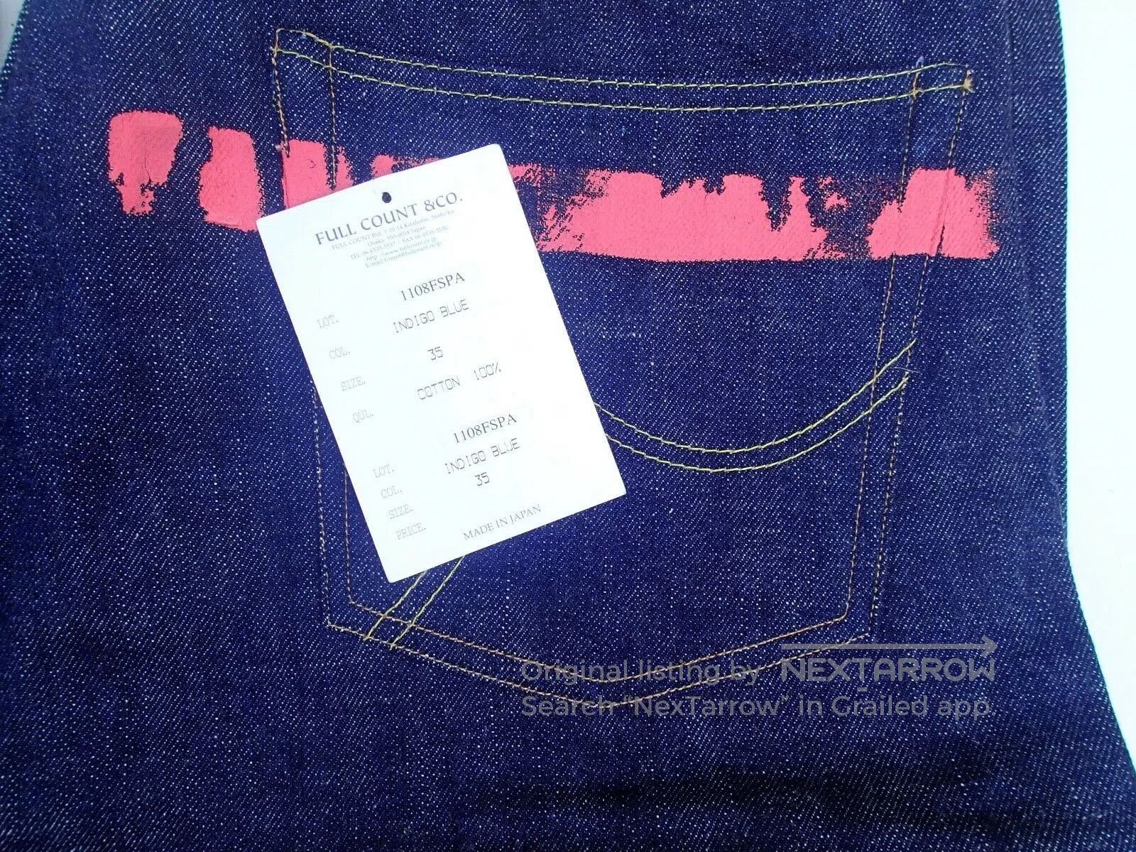 Visvim FULLCOUNT 1108fs Dark Blue Denim Jeans. Size US 35 - 7 Thumbnail