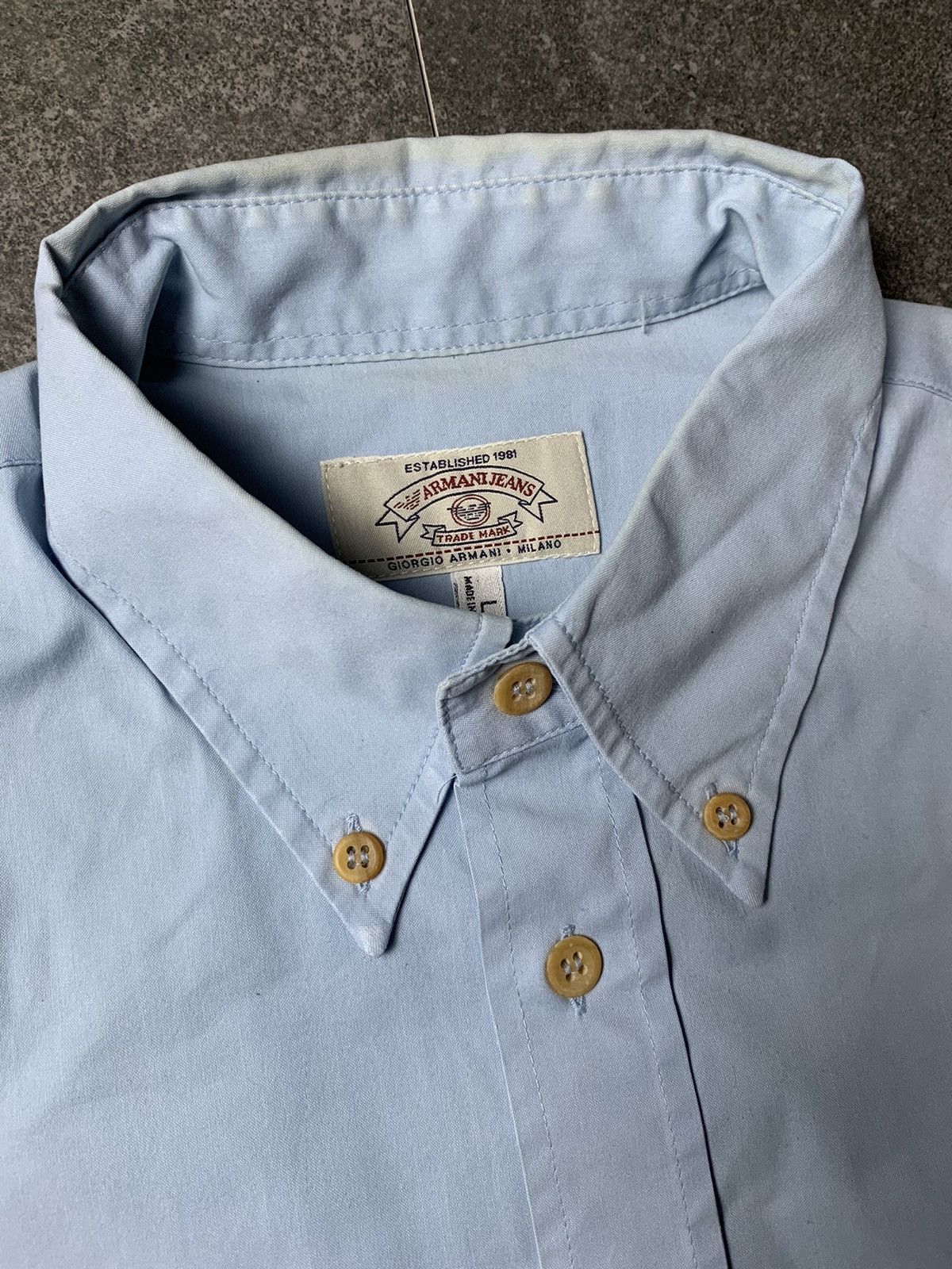 Giorgio Armani 1990s Armani Jeans Harvard Shirt Size US L / EU 52-54 / 3 - 5 Thumbnail