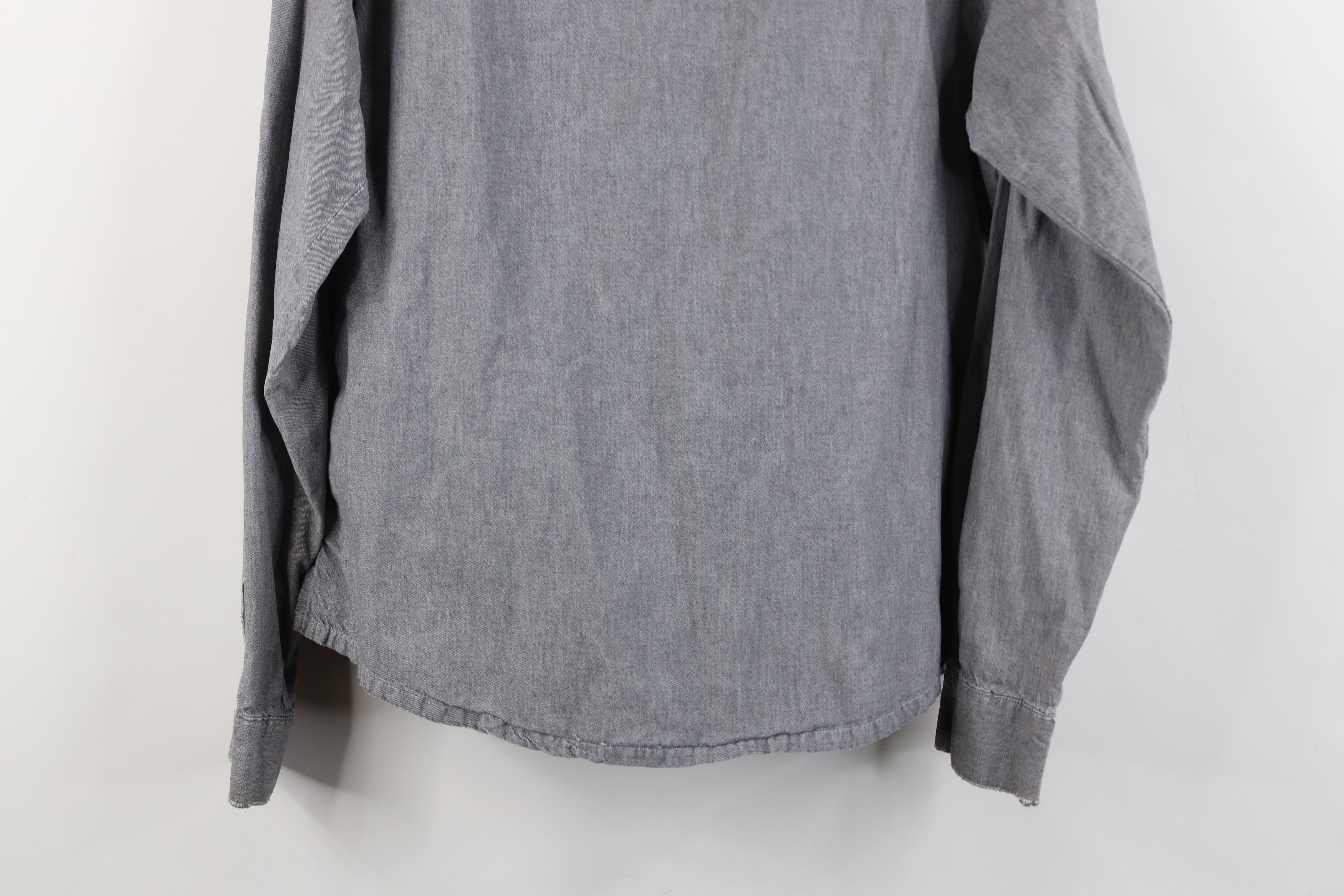 Harley Davidson Vintage Harley Davidson Chambray Snap Button Shirt Gray Size S / US 4 / IT 40 - 14 Thumbnail