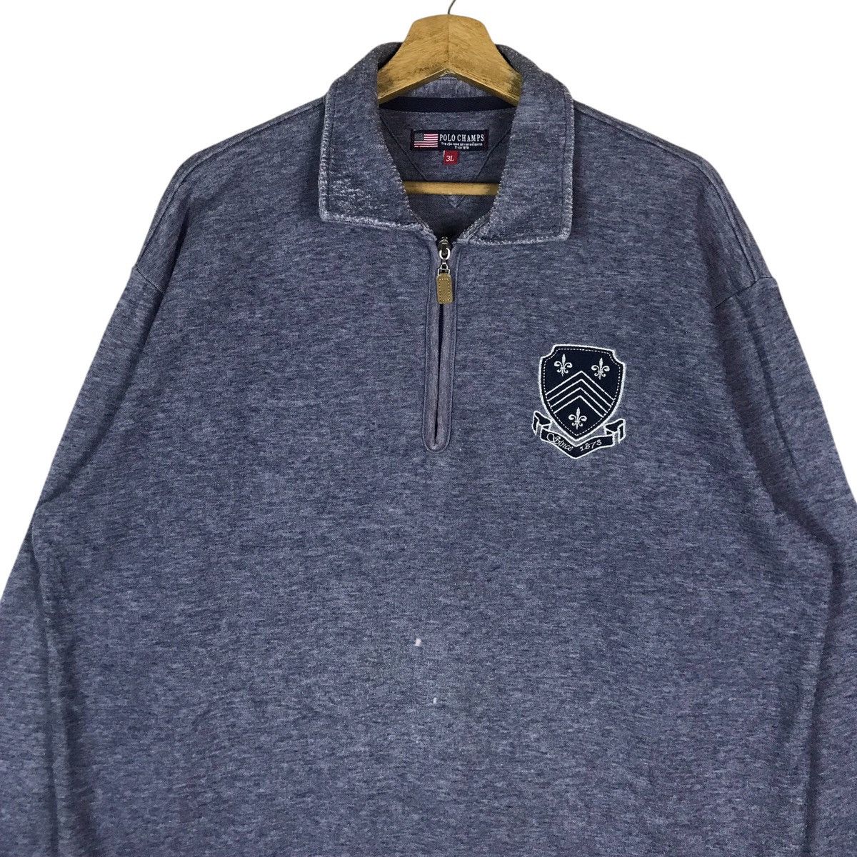 Vintage Vintage Polo Champs Quarter Zip Pullover Jumper Sweatshirt Size US XXL / EU 58 / 5 - 2 Thumbnail