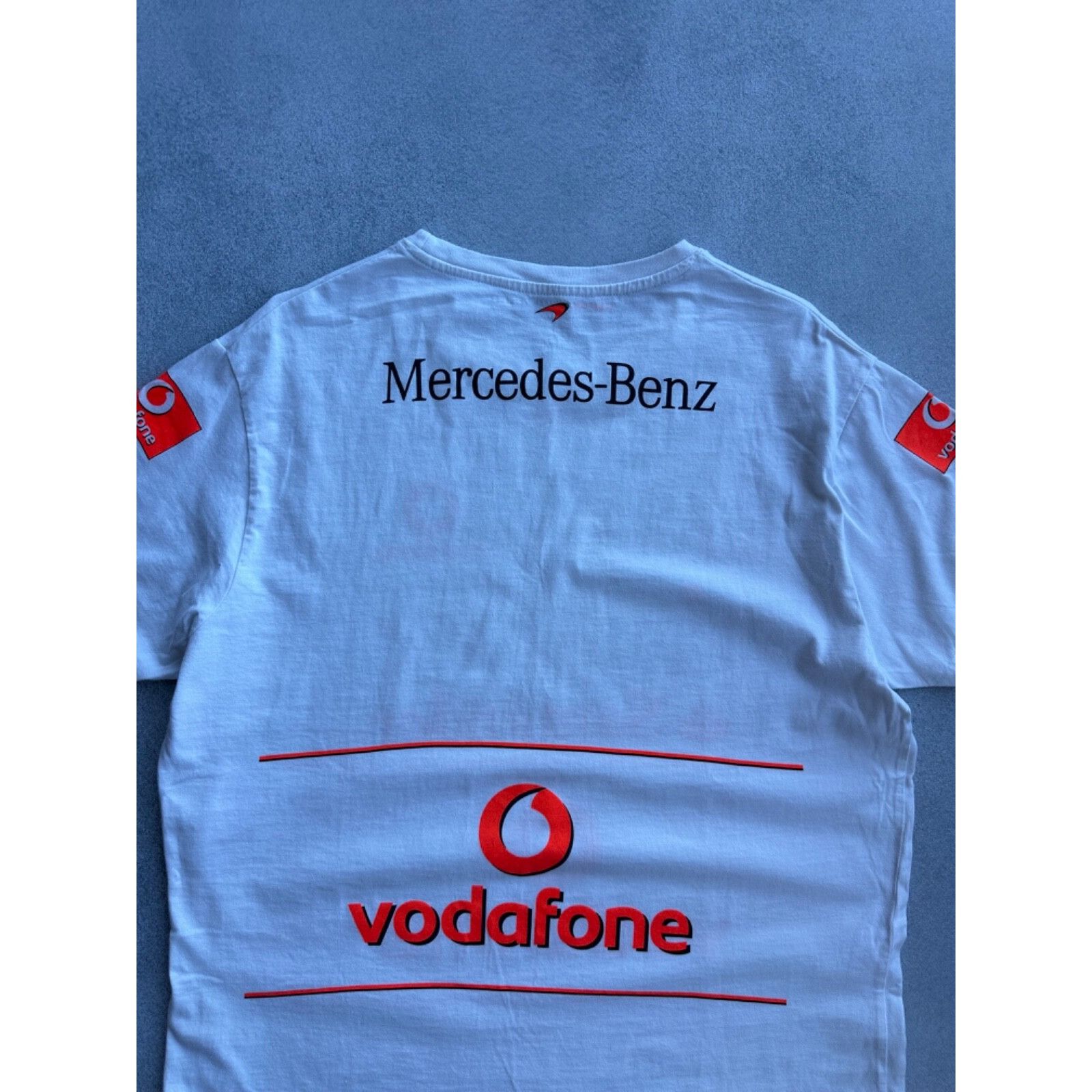 Vintage Vodafone McLaren Mercedes Formula Uno Racing T-shirt Size US M / EU 48-50 / 2 - 9 Thumbnail