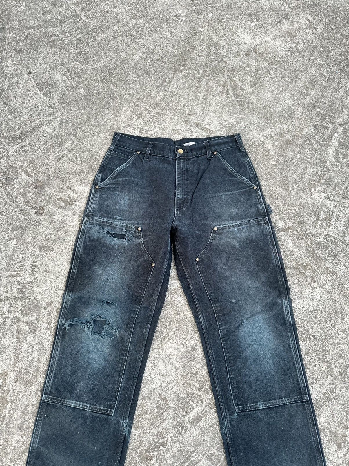 Carhartt (32x30) Grail Crazy Vintage Distressed Carhartt Double Knee Size US 32 / EU 48 - 2 Thumbnail