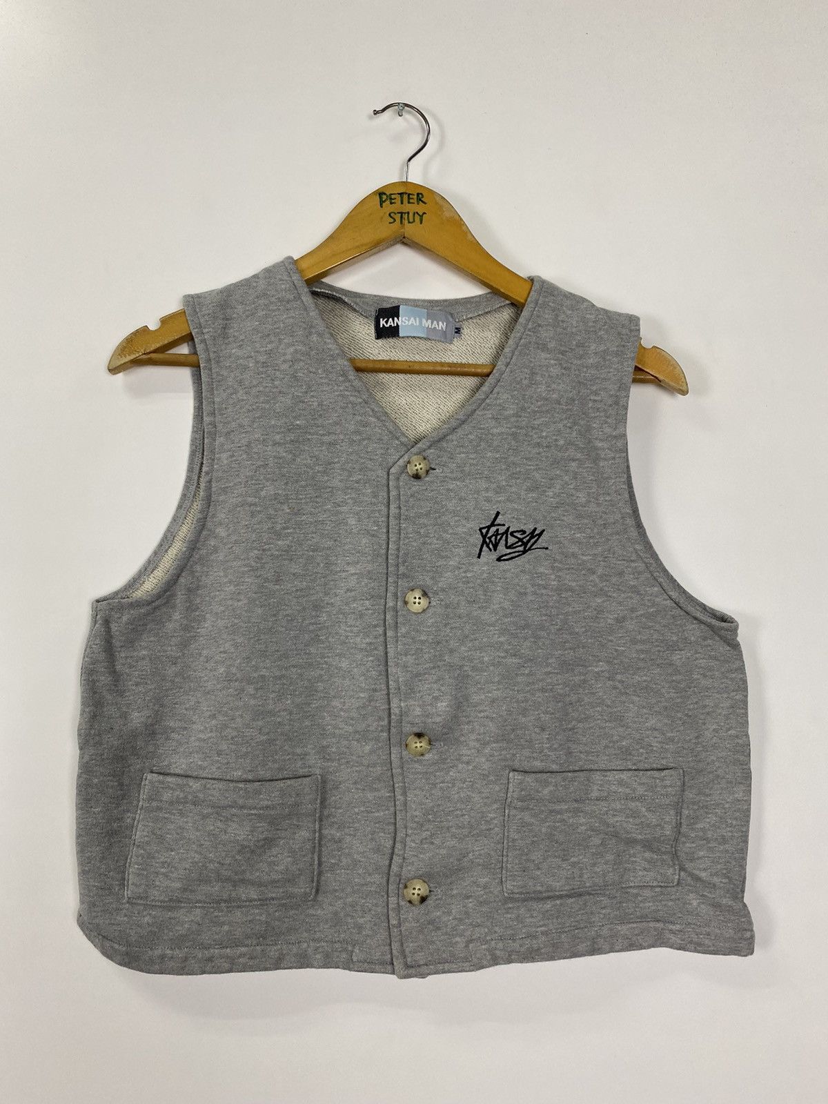 Designer × Kansai Yamamoto × Vintage Vintage Kansai Man sweat vest Size US M / EU 48-50 / 2 - 2 Thumbnail
