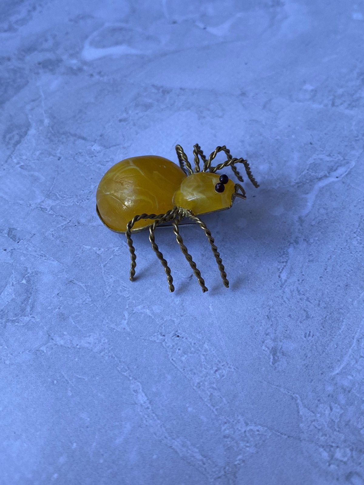 Jewelry × Vintage Soviet Vintage Yellow Spider Brooch - Rare Collectible Size ONE SIZE - 5 Thumbnail