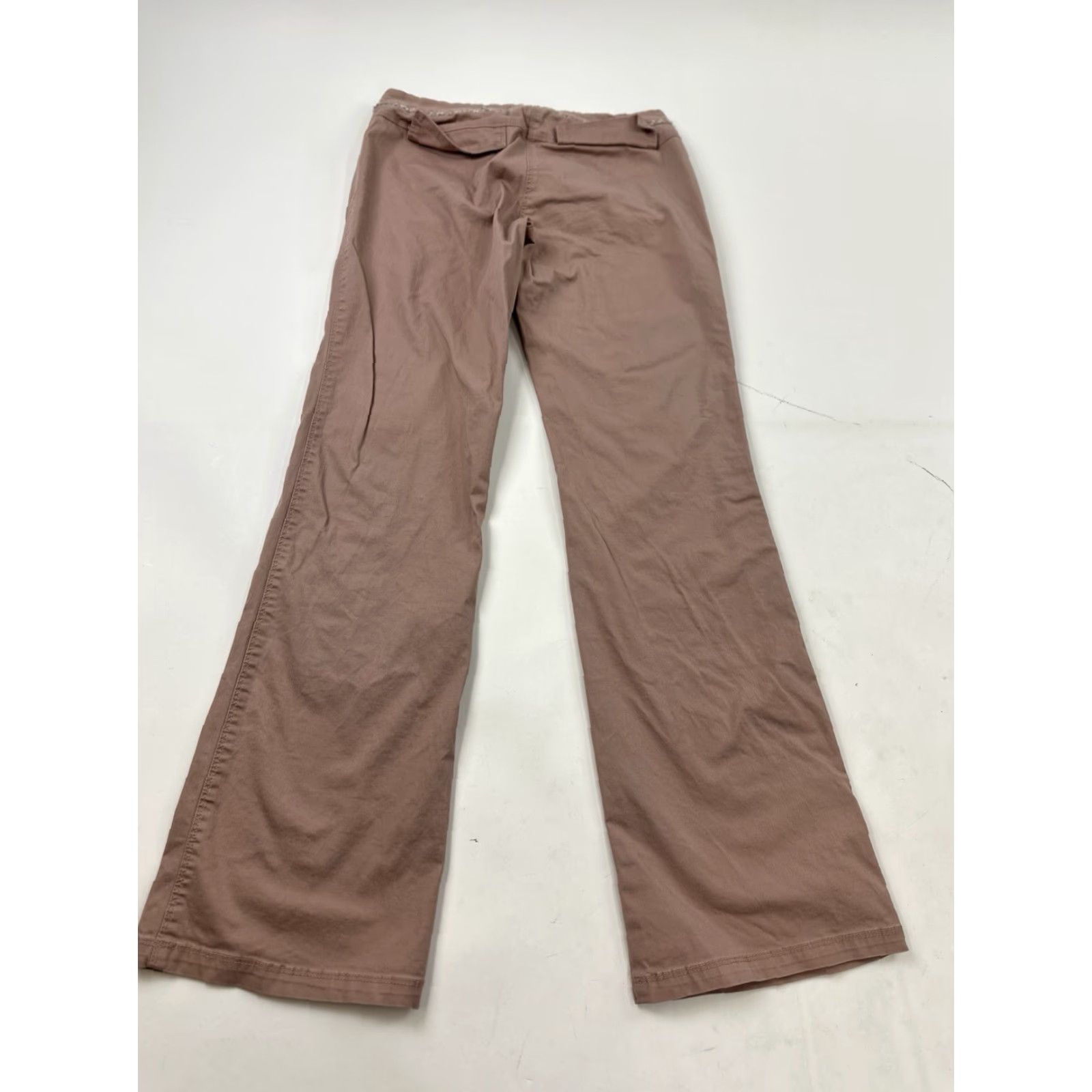 Anthropologie VINTAGE Anthropologie Elevenses Pants Women’s 2 Pink Canvas Beaded Embellishment Wide-Leg Ankle Pockets Spandex Cotton Bohemian Y2K City Size 26" / US 2 / IT 38 - 2 Thumbnail