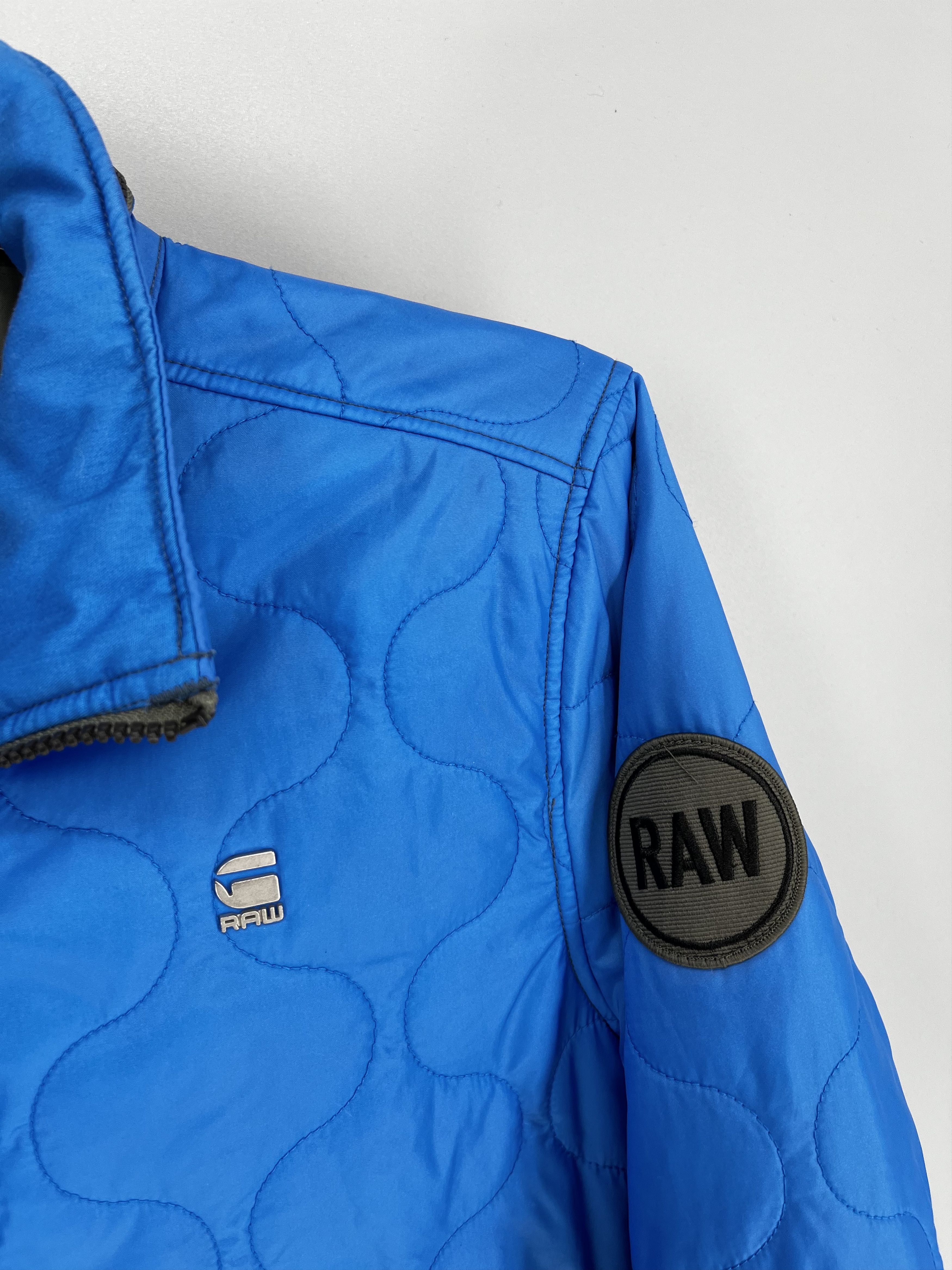 Raw State G-Star RAW Blue Quilted Zip Jacket Men’s Size US M / EU 48-50 / 2 - 9 Thumbnail