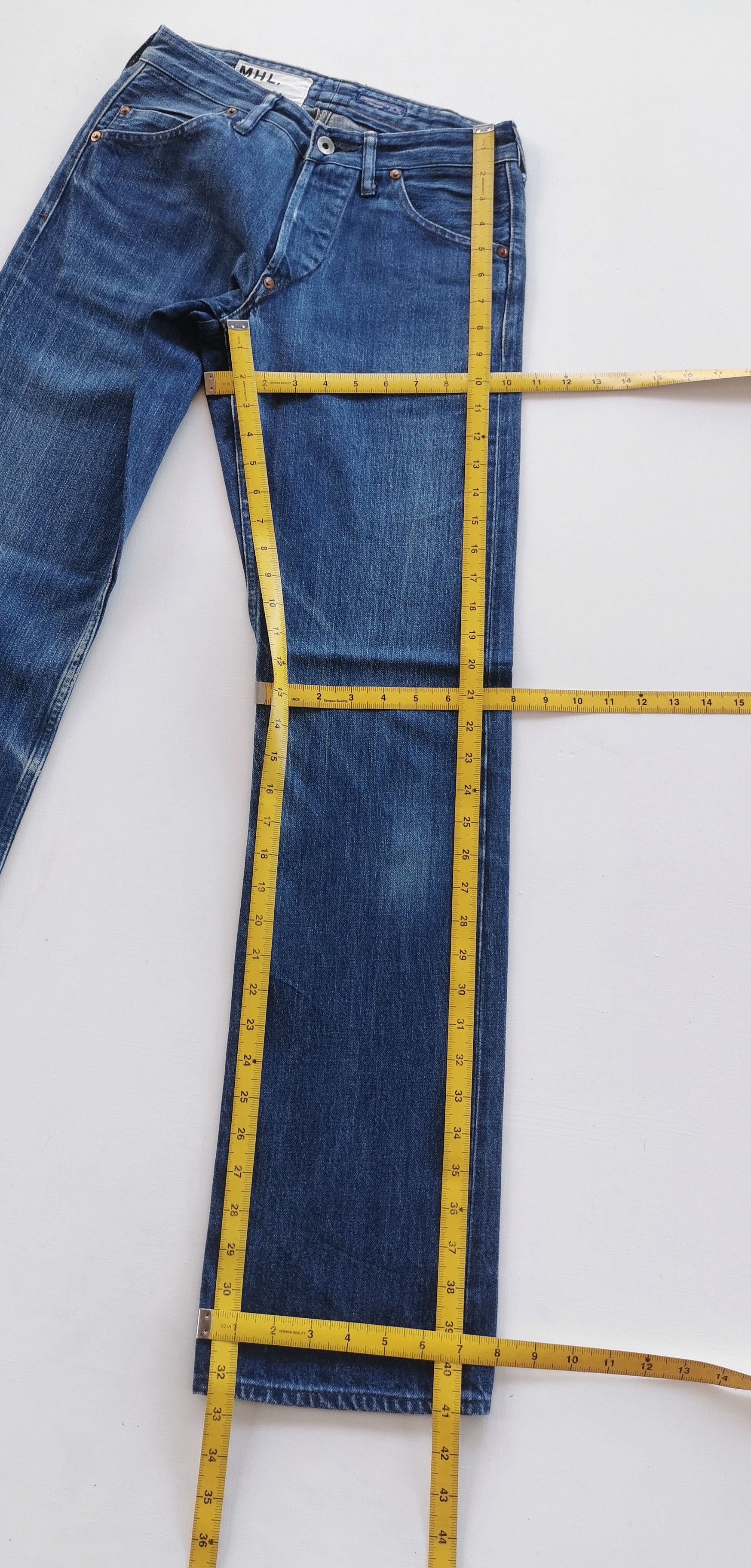 Margaret Howell MHL Canton Overalls Worker Selvedge Denim Size US 27 - 9 Thumbnail