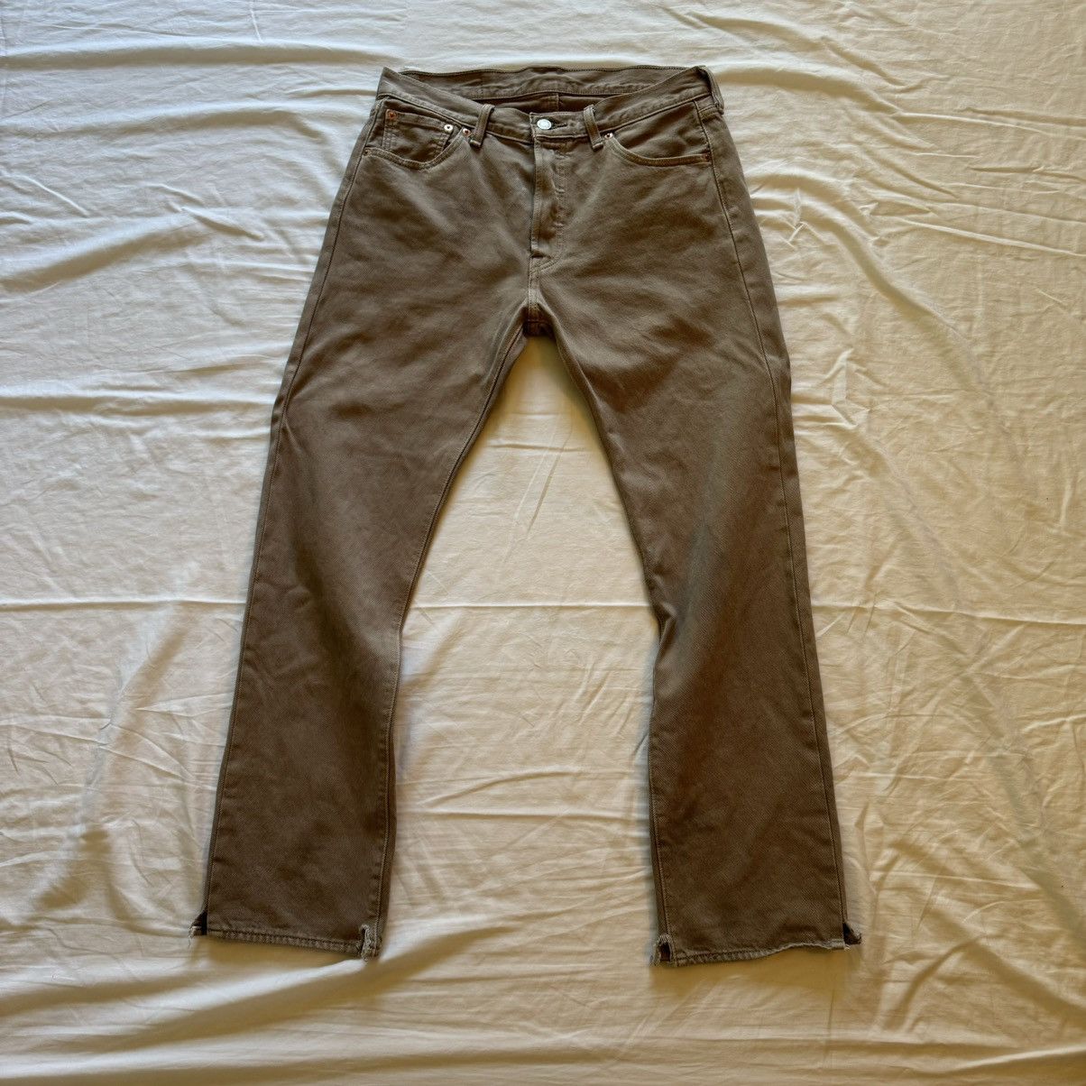Levi's Vintage Levis’ 501 30x30 rare size Khaki Jeans Size US 30 / EU 46 - 3 Thumbnail