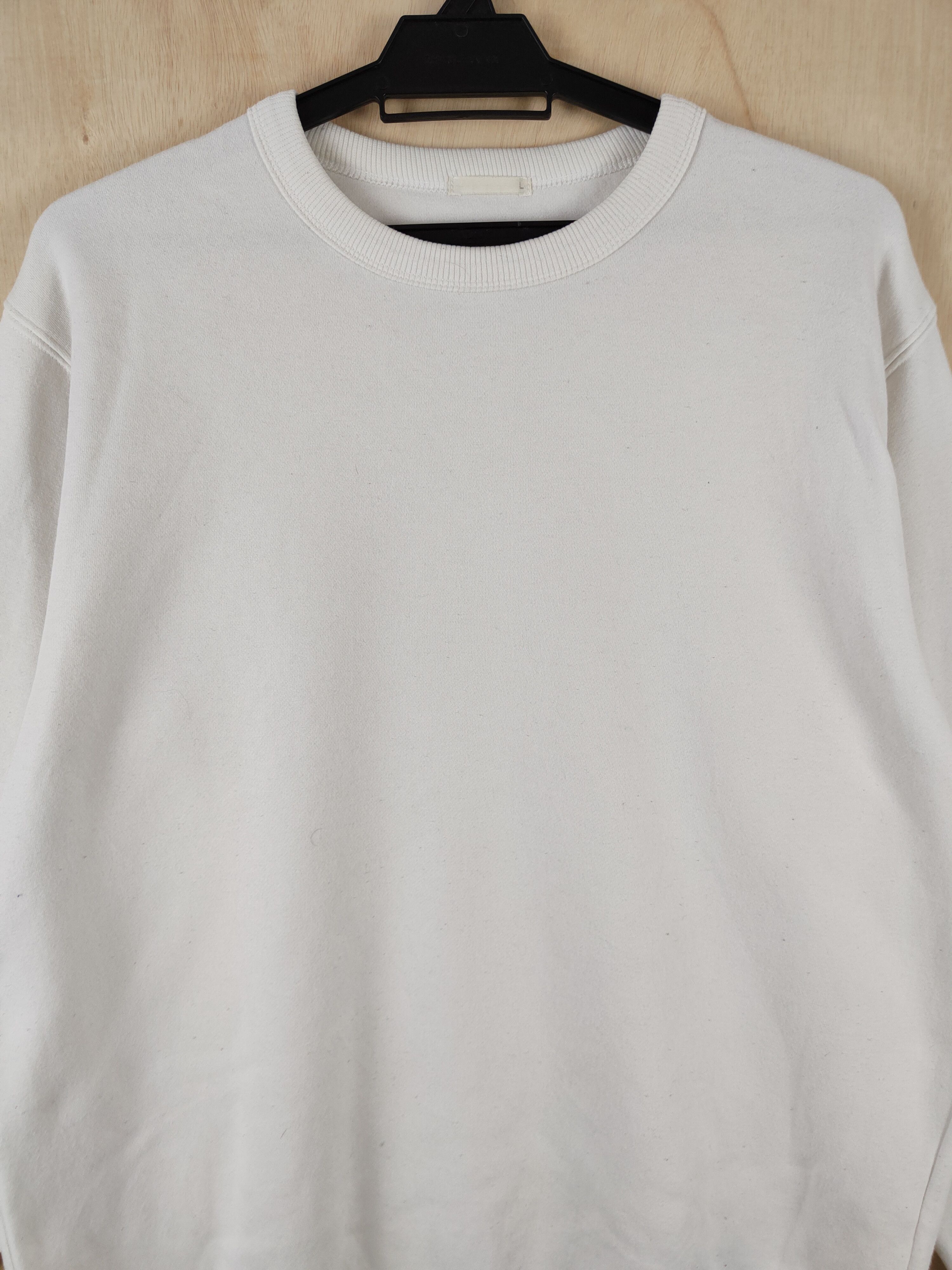 GU GU White plain vintage Sweatshirts #2633 Size US L / EU 52-54 / 3 - 2 Thumbnail