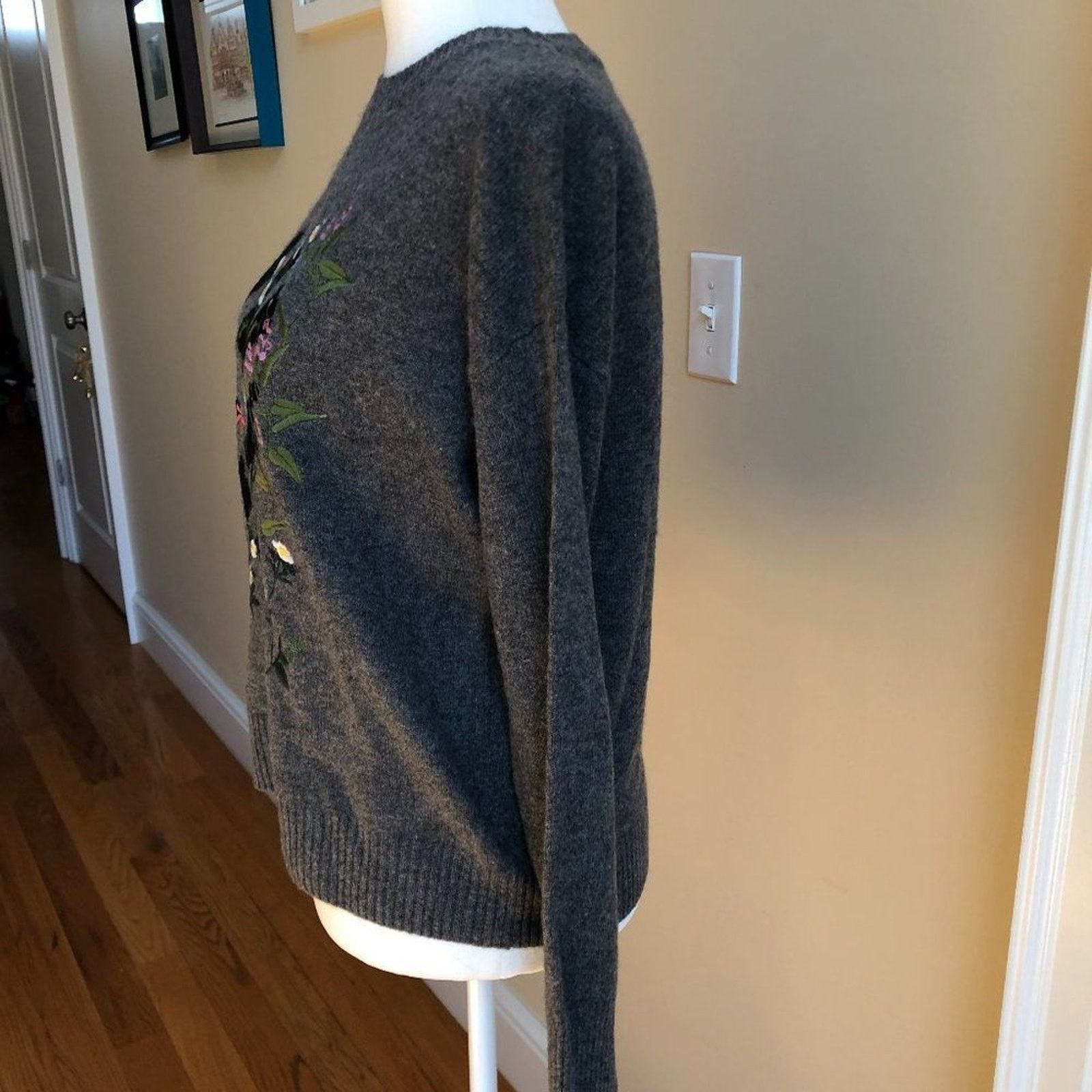 360Cashmere Aji Floral Skull Print Cashmere Sweater from 360 Cashmere Size XS / US 0-2 / IT 36-38 - 3 Thumbnail