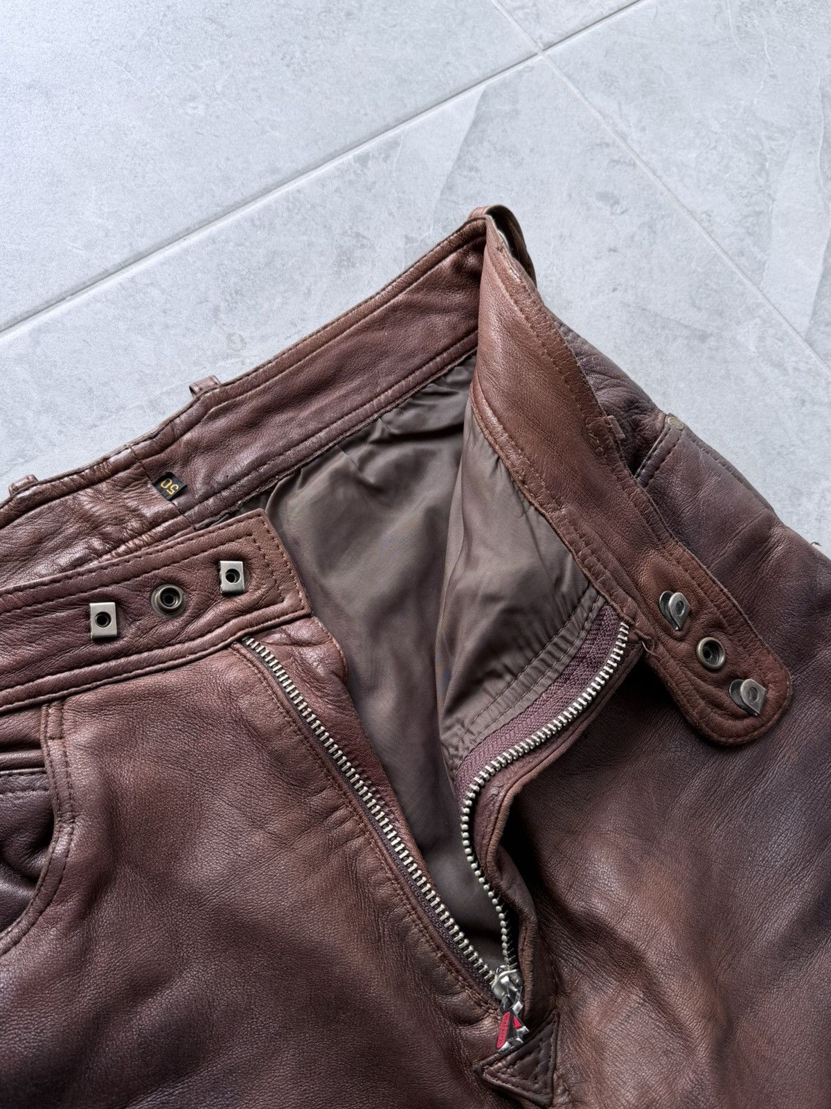 Tornado Mart Avant Garde Rick Owens Tornado Mart Style Leather Pants Size US 30 / EU 46 - 5 Thumbnail