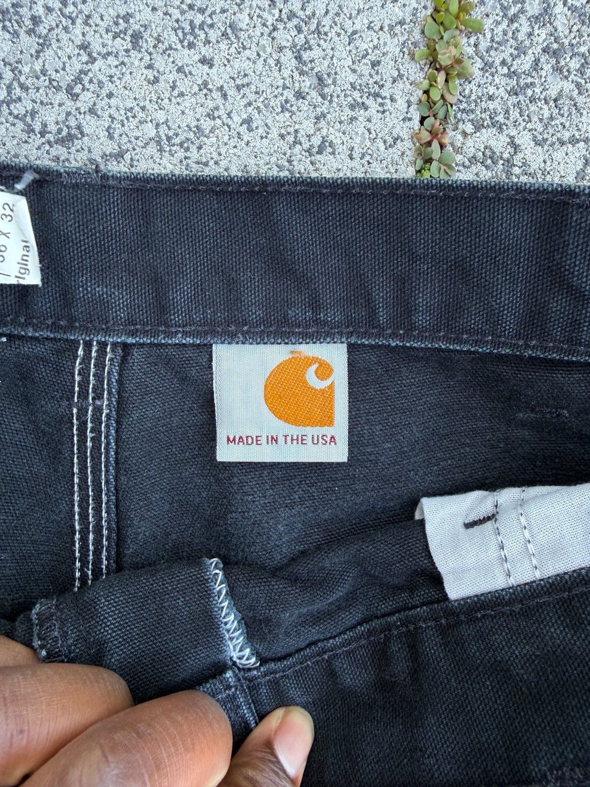 Carhartt Vintage Carhartt Pants Double Knee Distressed Faded Black Size US 35 - 12 Thumbnail