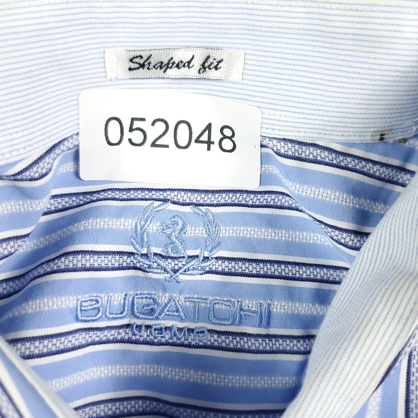 BUGATCHI Bugatchi Uomo Shirt Mens XL Blue Striped Button-Up Long Sleeve Regular Fit Casual Size US XL / EU 56 / 4 - 7 Thumbnail