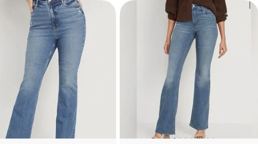 Old Navy Old Navy High Rise Flare Jeans Women Size 12 Blue Denim Y2K Size 34" / US 12 / IT 48 - 3 Thumbnail