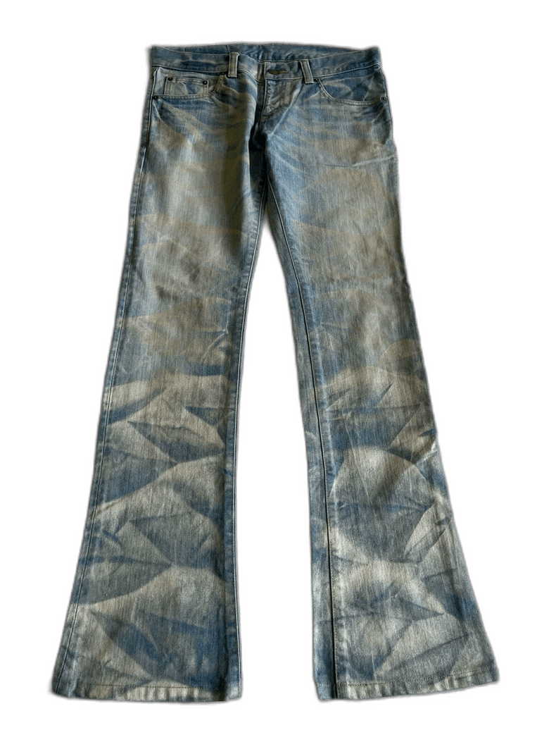 Yohji Yamamoto Vintage Painted Denim Pants with Faded Effect Size 29" - 1 Thumbnail