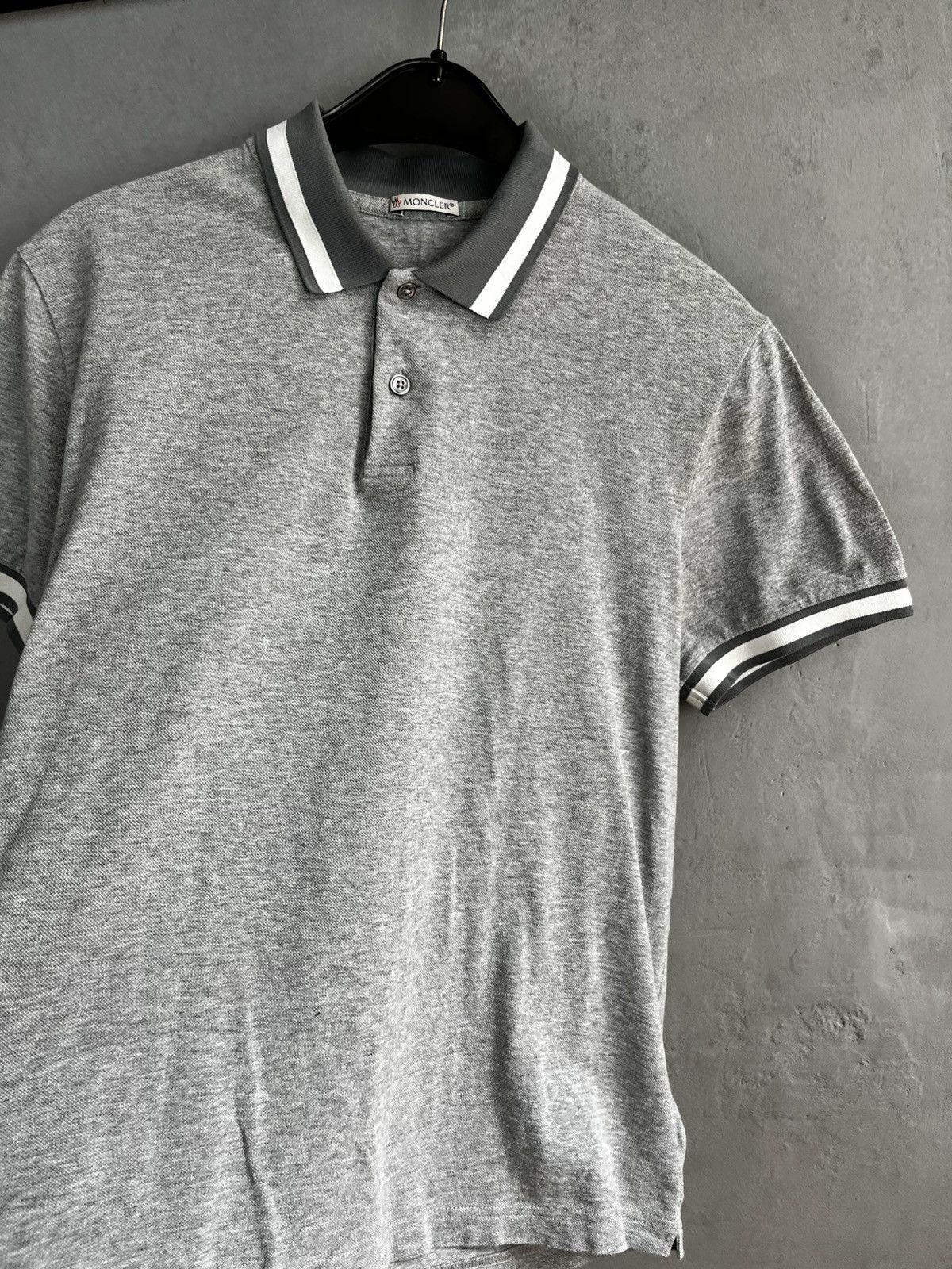 Moncler MONCLER Polo Shirt Cotton Logo Patch Short Sleeve Men's Size US L / EU 52-54 / 3 - 4 Thumbnail