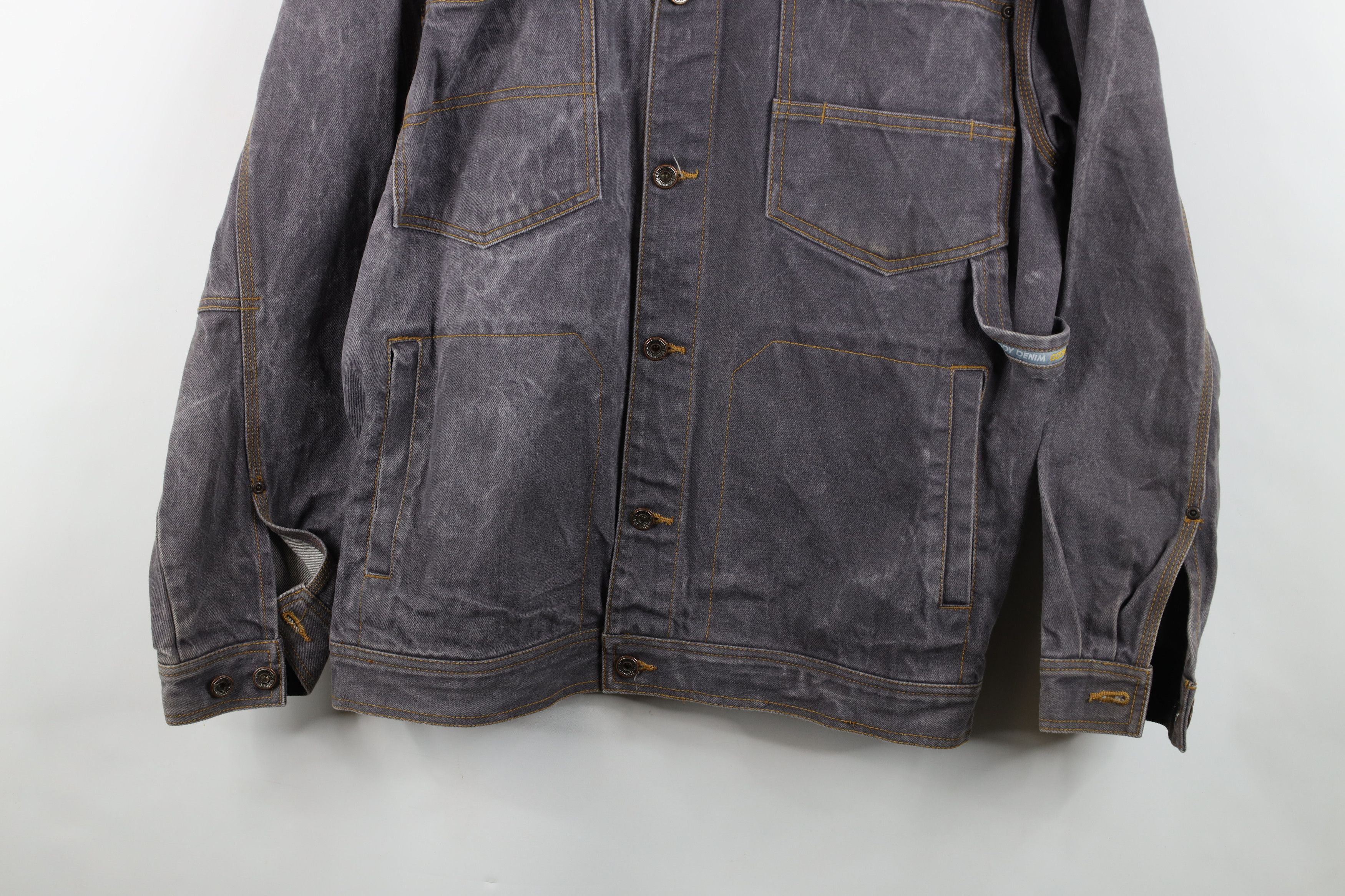 Vintage Vintage 90s Y2K Streetwear Fit Denim Trucker Jacket Gray Size US M / EU 48-50 / 2 - 3 Thumbnail