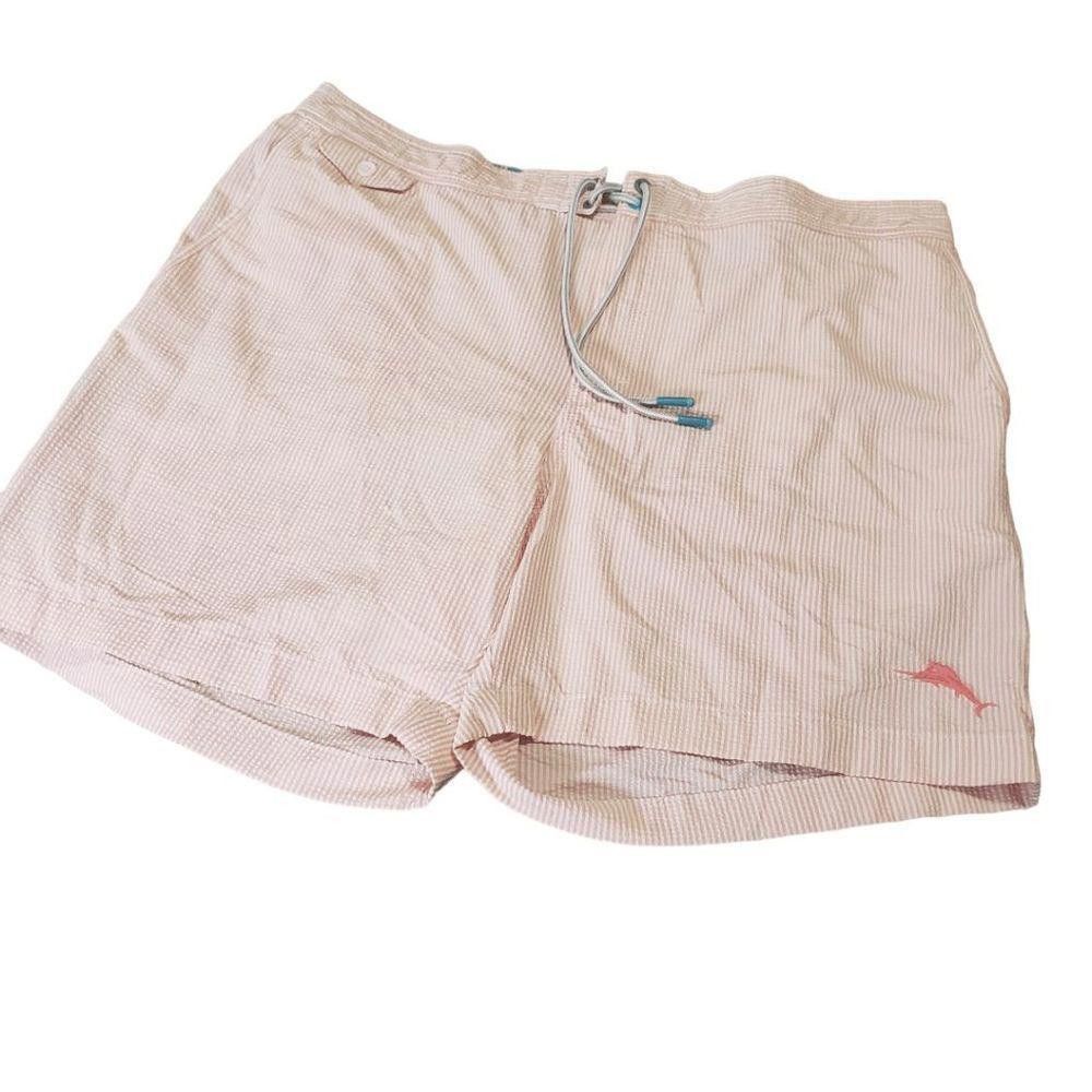 Tommy Bahama CT226 Tommy Bahama Mens Pink & White Swim Shorts Size US 36 / EU 52 - 1 Thumbnail
