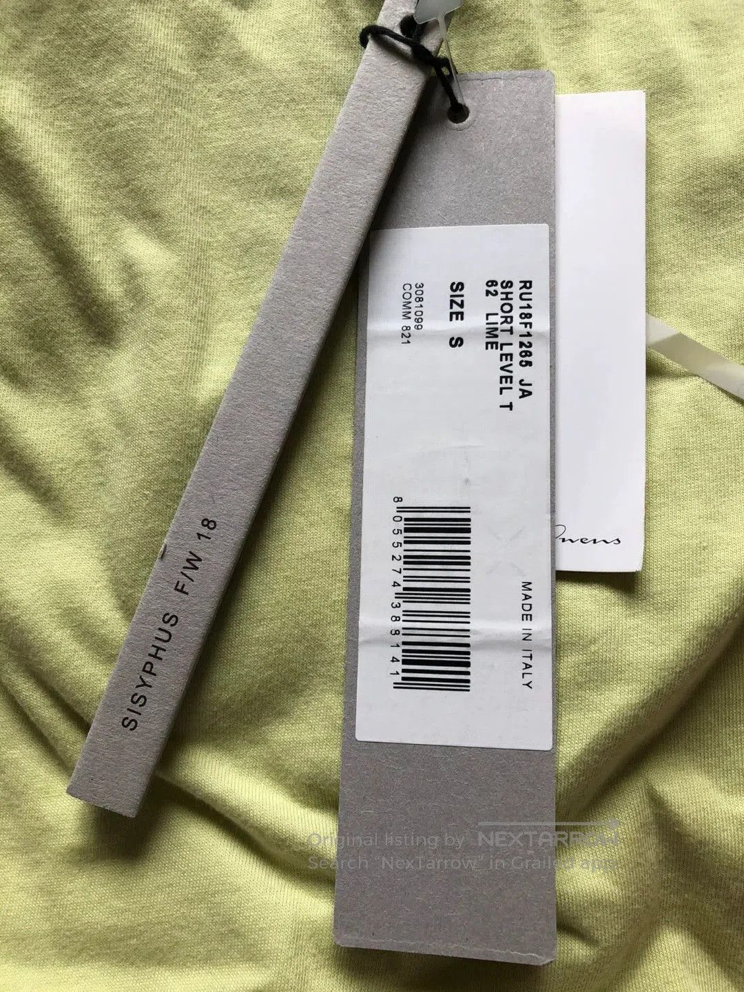 Rick Owens Rick Owens Yellow Short Sleeve Tee. Size US XS / EU 42 / 0 - 4 Thumbnail