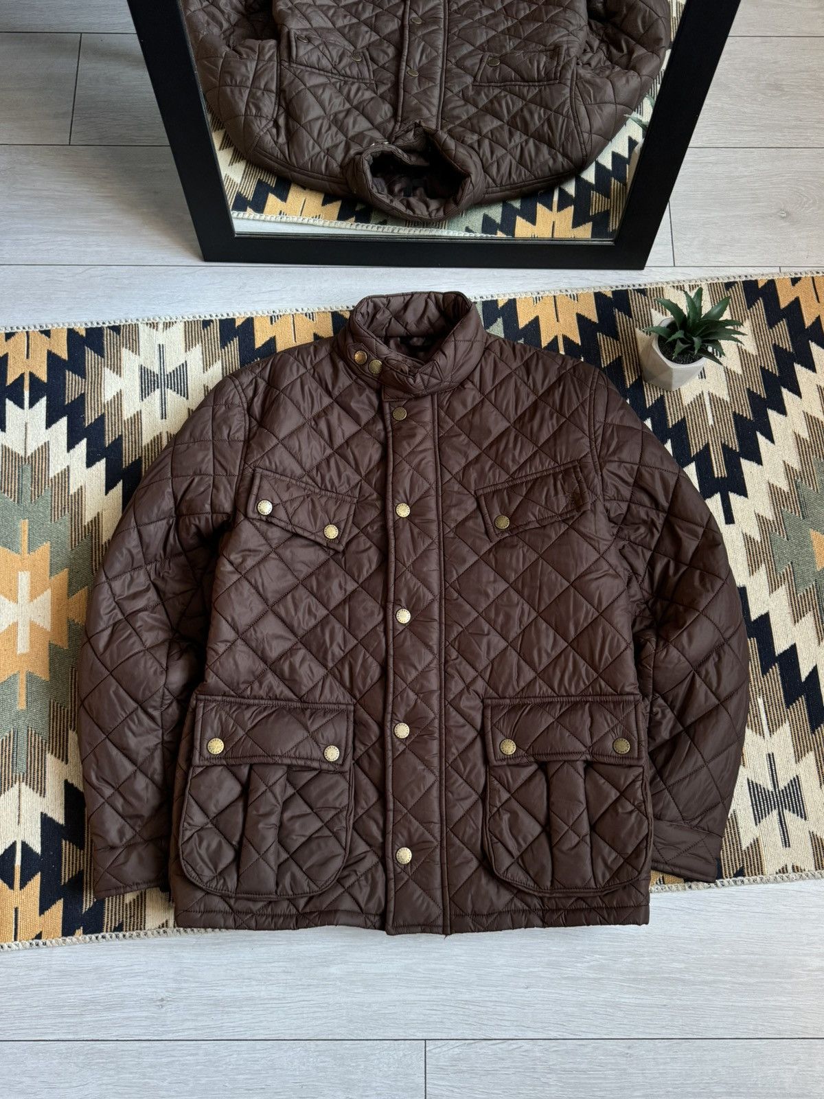 Barbour Vintage Barbour Quilted Brown Jacket Size US M / EU 48-50 / 2 - 1 Thumbnail