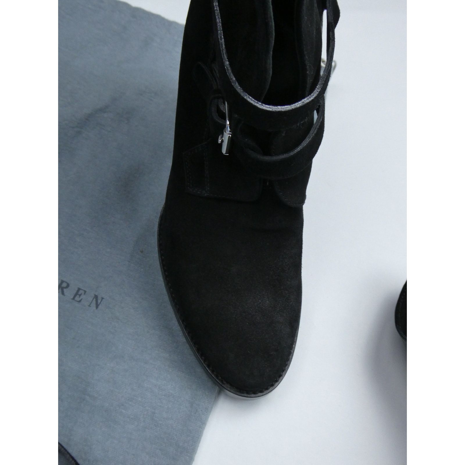 Ralph Lauren Purple Label Ralph Lauren Purple Label strap boots, size: 9B, black, NEW Size US 9 / IT 39 - 6 Thumbnail