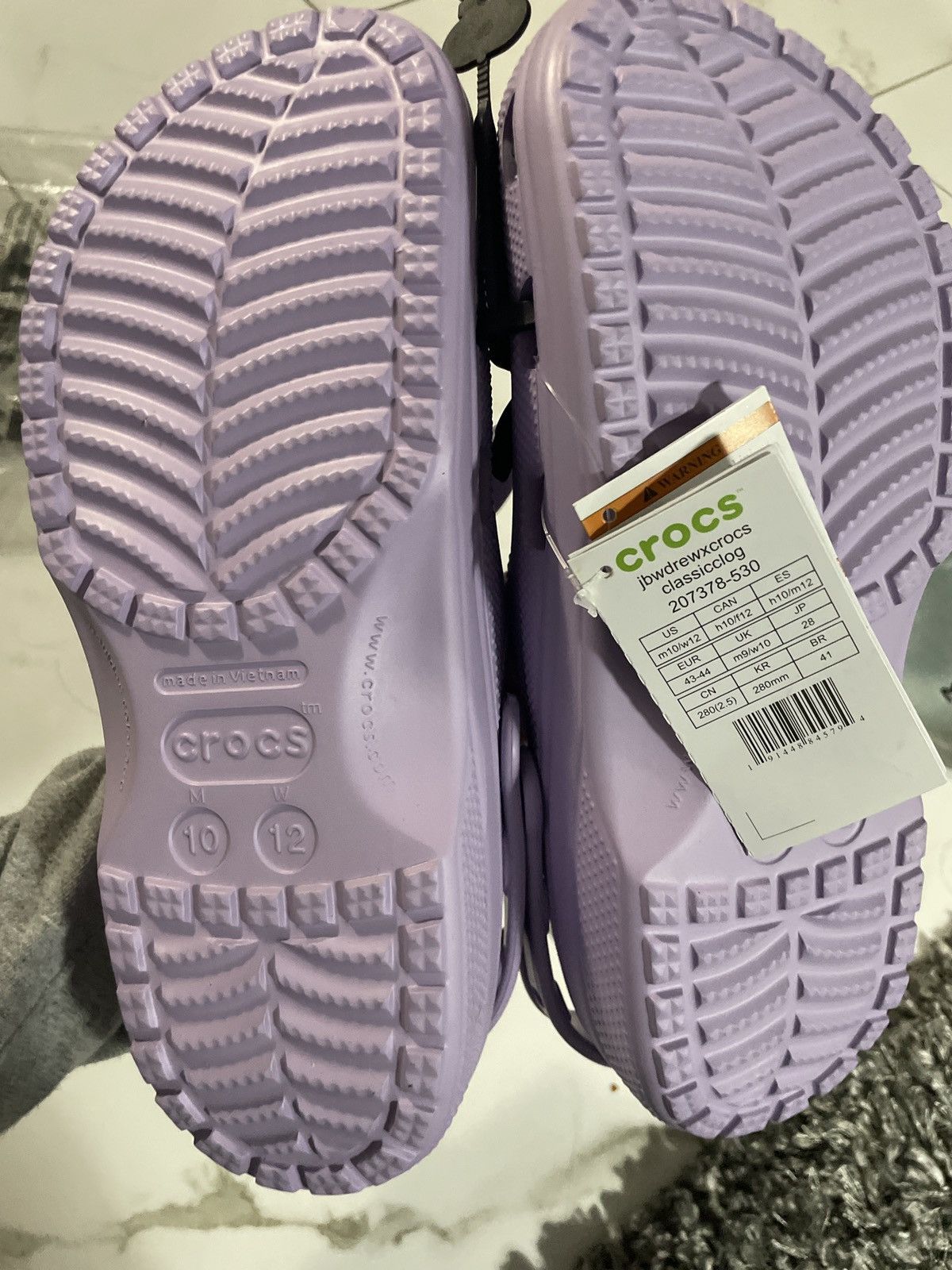 Crocs × Drew House Drew House - Crocs x Justin Bieber - Lavender Men Size 10 Size US 10 / EU 43 - 4 Thumbnail
