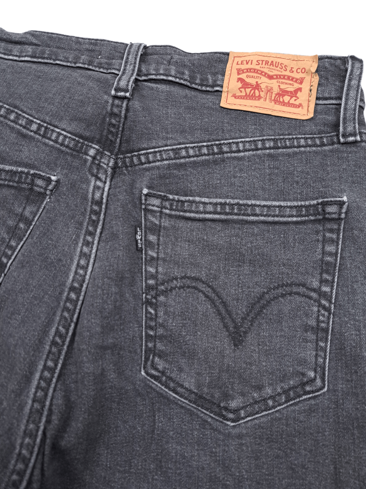 Levi's × Levi's Vintage Clothing × Vintage 💎 Levi's 28/29 High Waisted Mom Jeans Dark Grey Denim Size 28" / US 6 / IT 42 - 4 Thumbnail