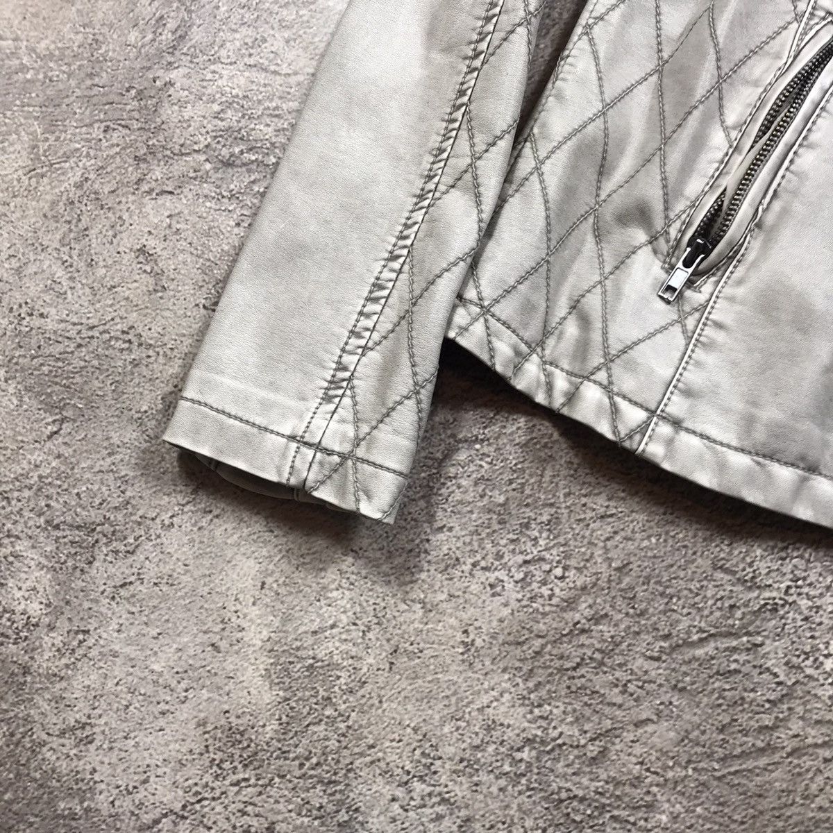 Vintage Vintage 90s Y2K Quilted Moto Jacket Streetwear Cropped M Size M / US 6-8 / IT 42-44 - 4 Thumbnail