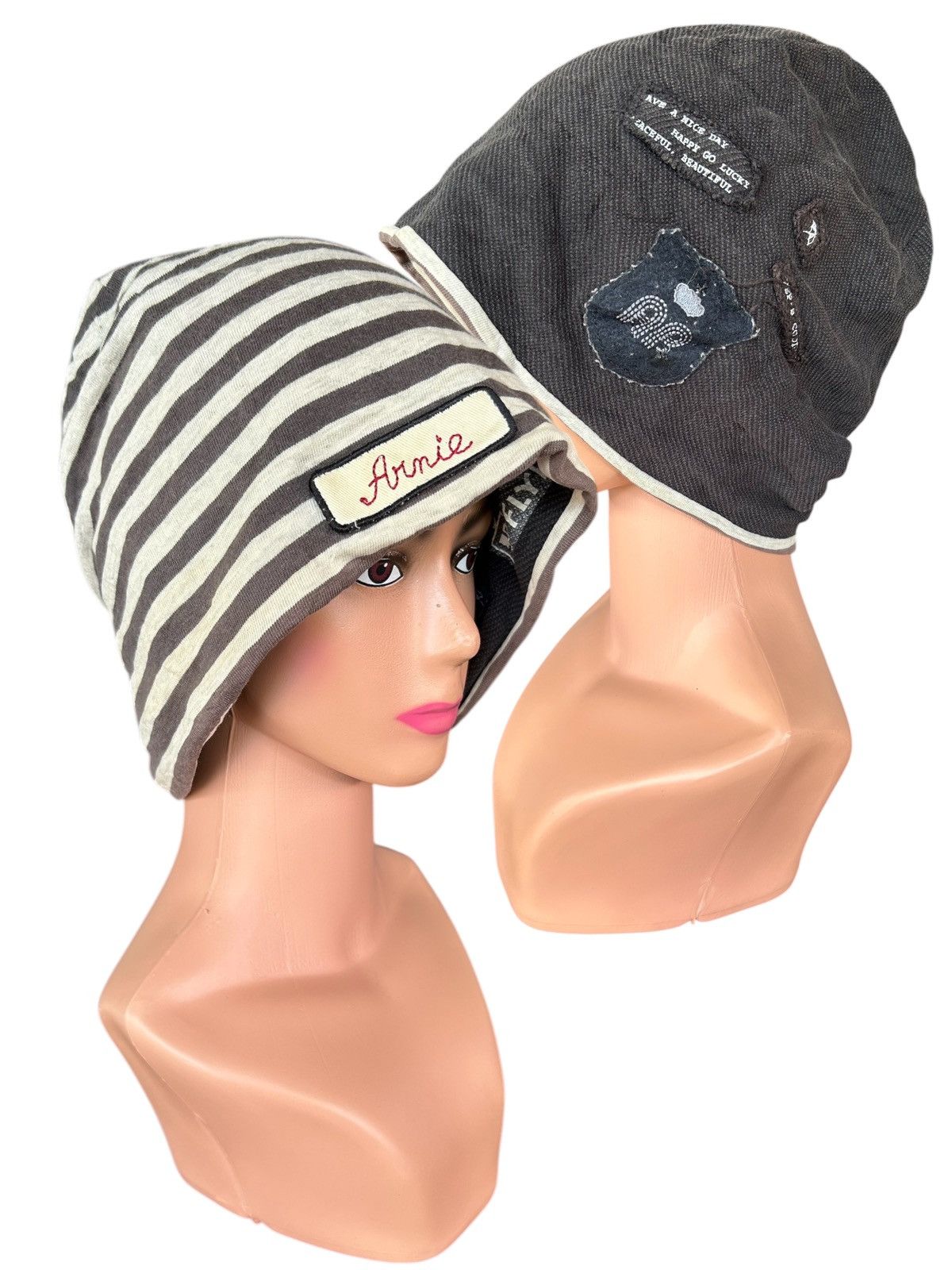 Japanese Brand × Kapital × Vintage Sunfaded Japanese Punk Bondage Style Reversible Beanie Hats Size ONE SIZE - 1 Thumbnail