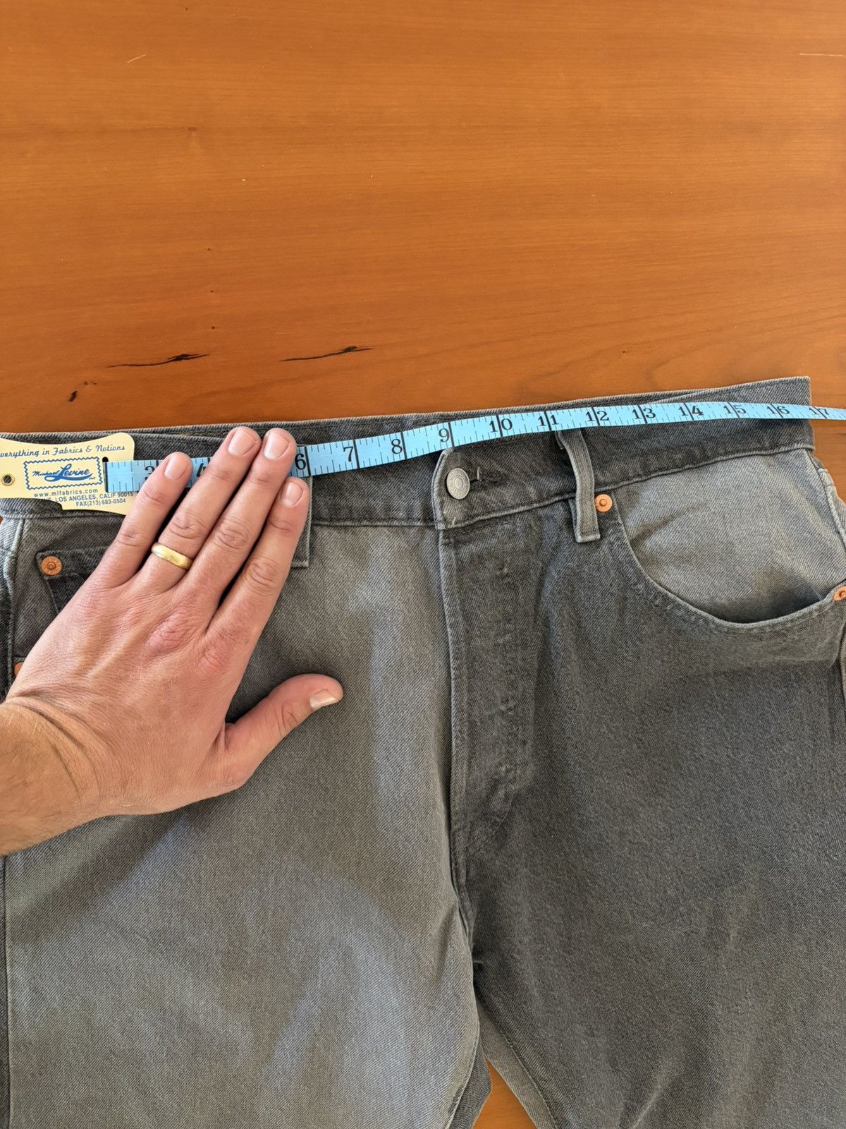 Levi's Levis 501 Mens 33x30 Two Tone Gray Color Block Black Tab Size US 33 - 7 Thumbnail