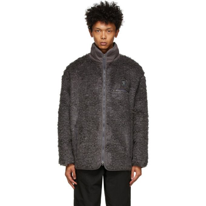 South2 West8 Grey Faux-Boa Piping Jacket | Grailed