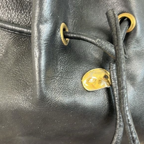 Vintage Sepcouer Leather Masked VTG Drawstring Bag Purse Size ONE SIZE - 2 Thumbnail
