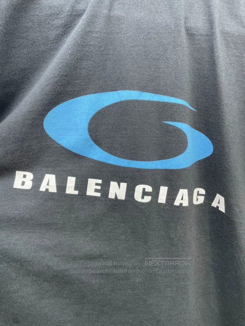 Balenciaga Balenciaga Bestseller Blue Ring Letter Short Sleeve T-Shir Size US S / EU 44-46 / 1 - 3 Thumbnail
