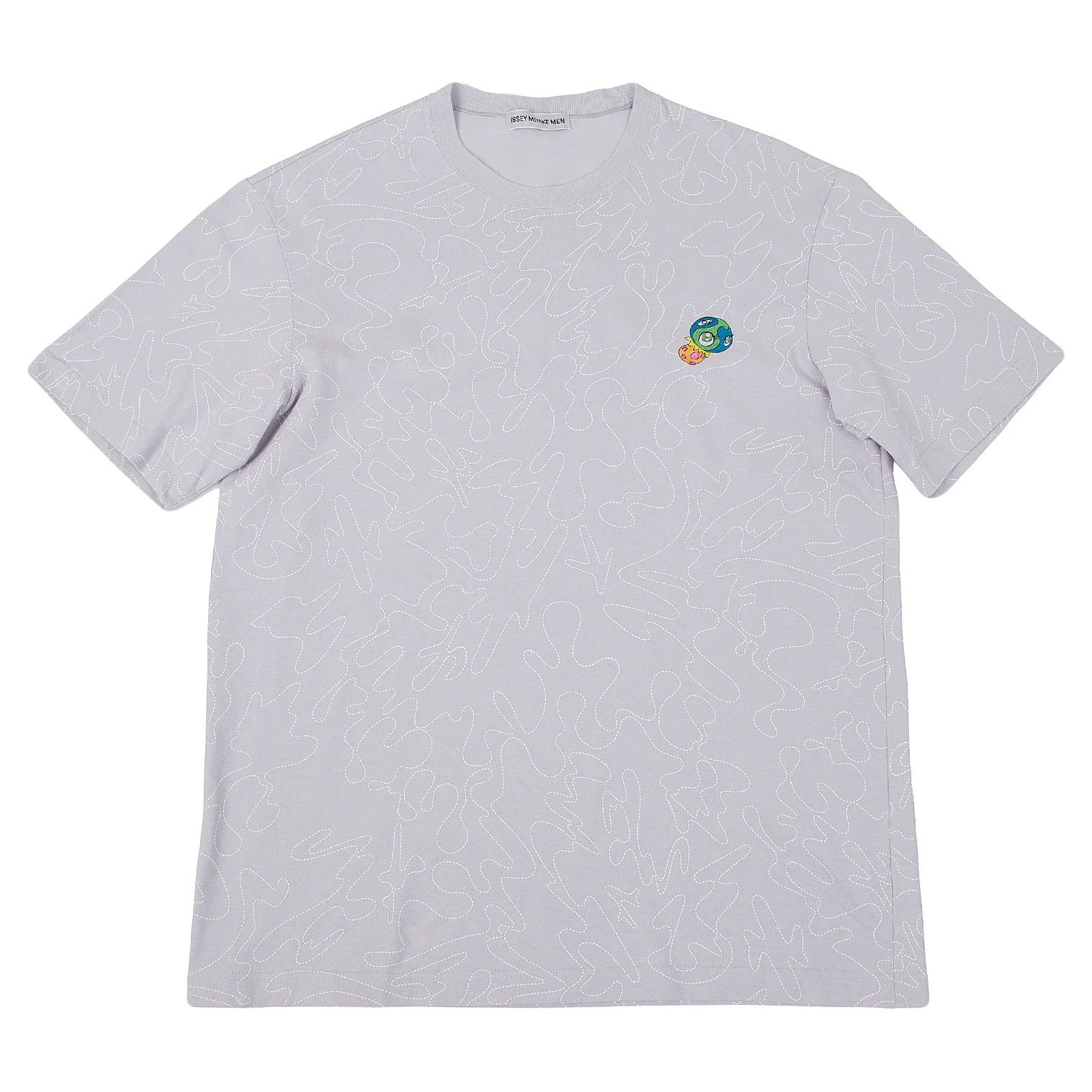 Issey Miyake Embroidered Mushroom T-Shirt in Gray Size L Size US L / EU 52-54 / 3 - 1 Thumbnail