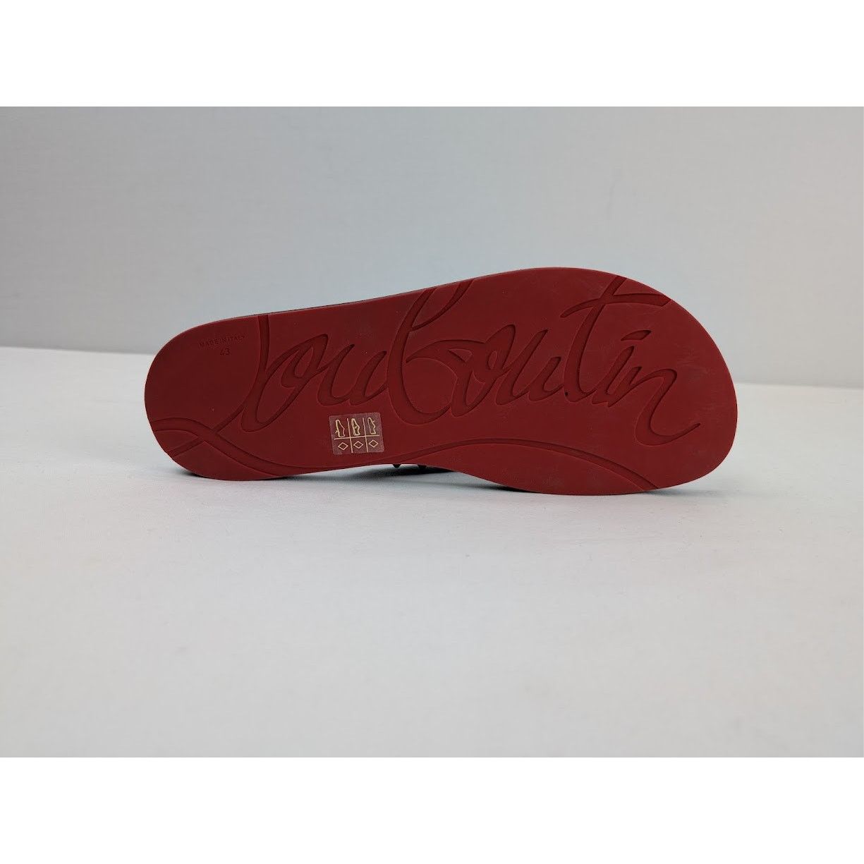 Christian Louboutin o1rshd1 Q:2 / Loubi Flip Flat in Black Size US 10 / EU 43 - 11 Thumbnail