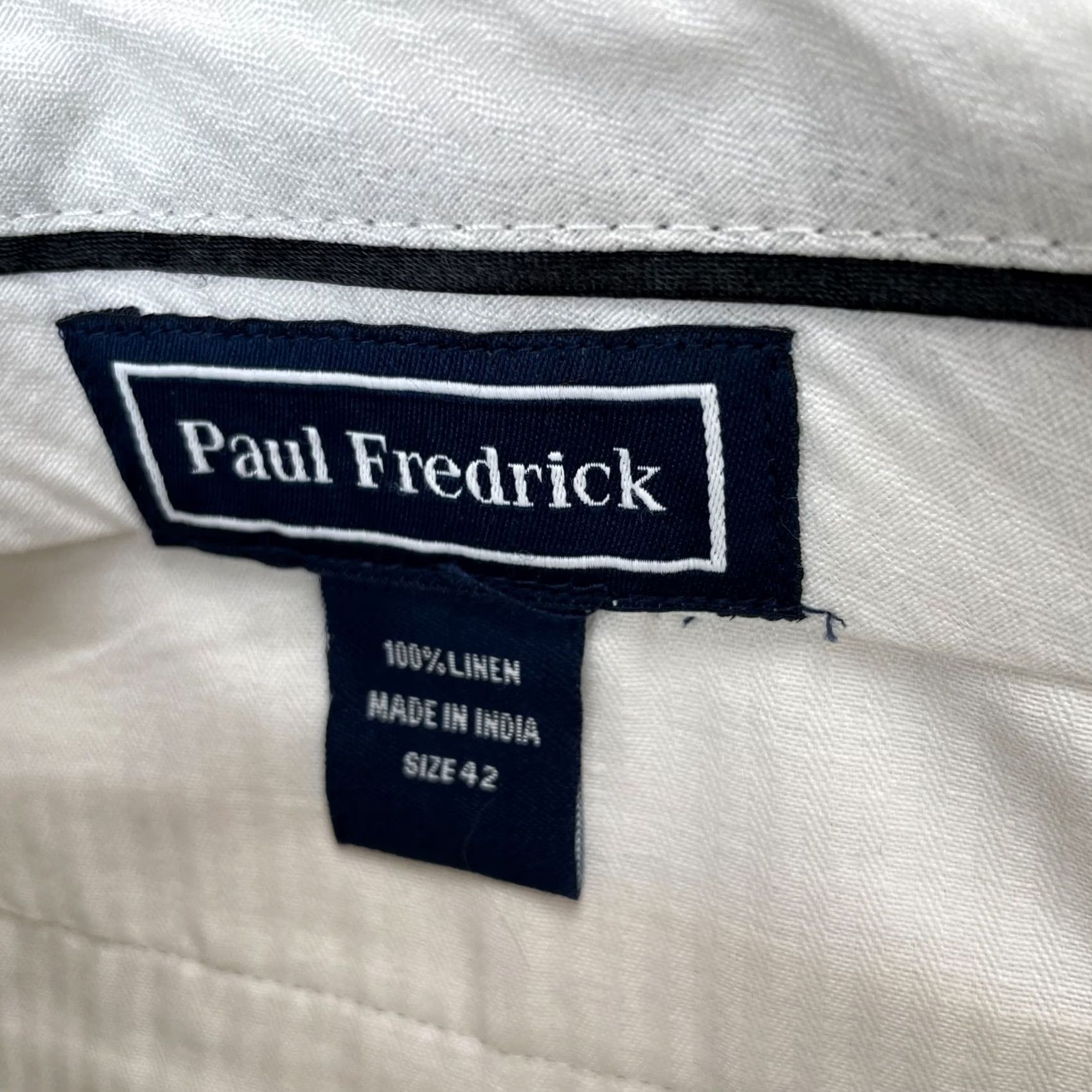 Vintage VTG Paul Fredrick Pants Mens 42 Beige Linen Pleated Straight Leg Chino Formal Size US 42 / EU 58 - 4 Thumbnail