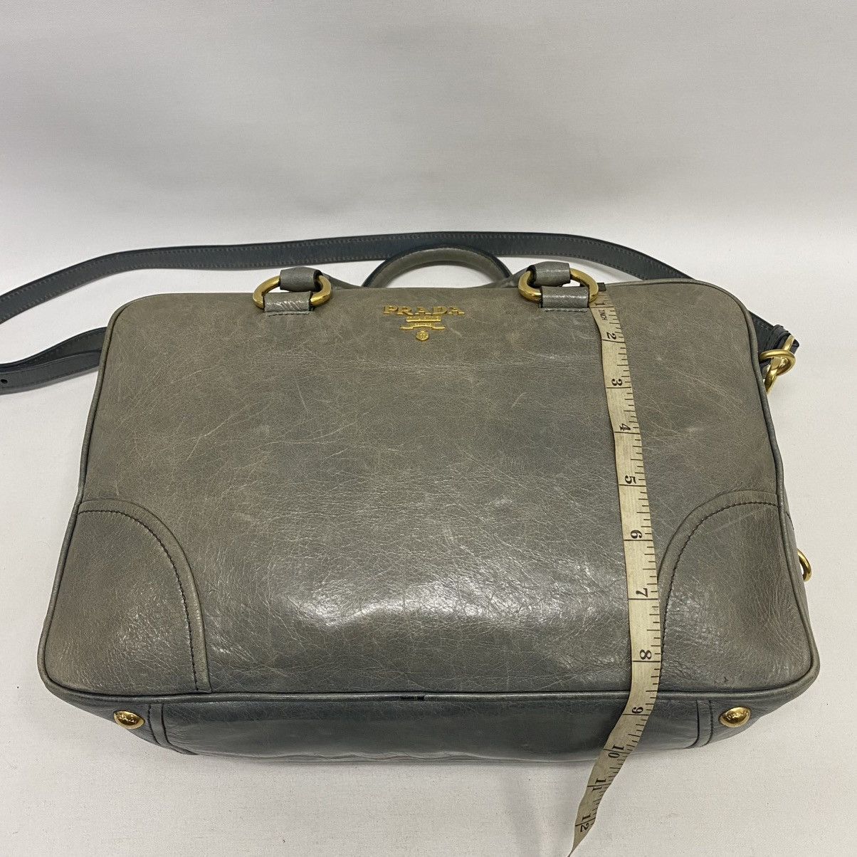 Prada ‼️LASTDROP‼️ PRADA GREY VITELLO SHINE BOULETTO BAG 2 WAY Size ONE SIZE - 21 Thumbnail