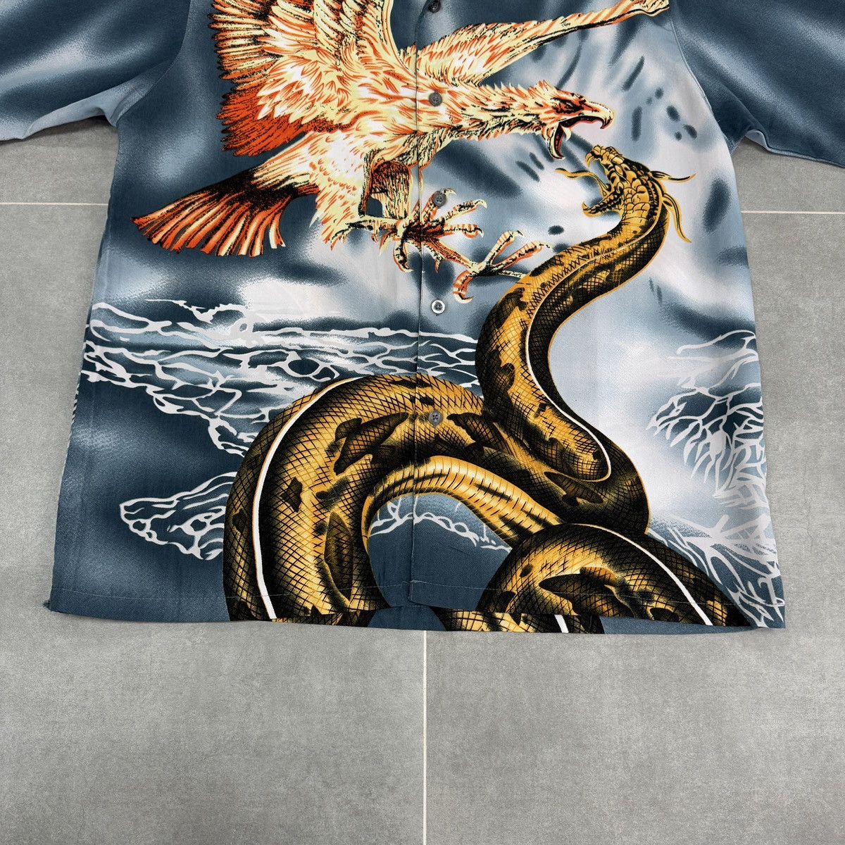 Japanese Brand × Vintage Guo Zhi Ting Dragon Eagle Aloha Hawaiian Button Shirt Size M Size US M / EU 48-50 / 2 - 4 Thumbnail