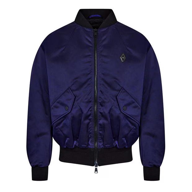 image of A Cold Wall O1G2R1Mq0524 Bomber Jackets In Blue, Men's (Size Medium)