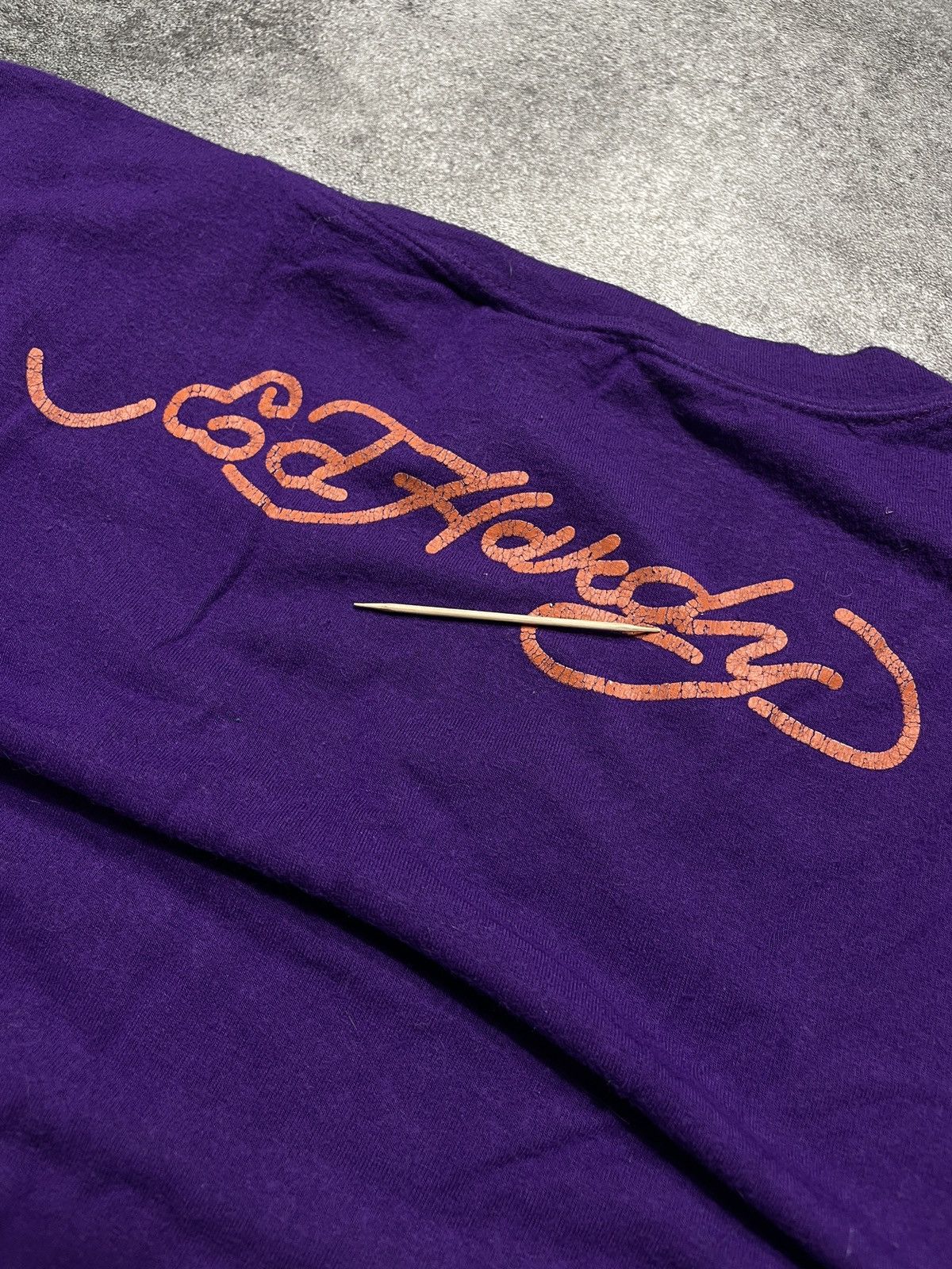 Christian Audigier ❗️RARE❗️Ed Hardy Vintage Y2K Tee Spellout Hype Rare Size XS / US 0-2 / IT 36-38 - 9 Thumbnail