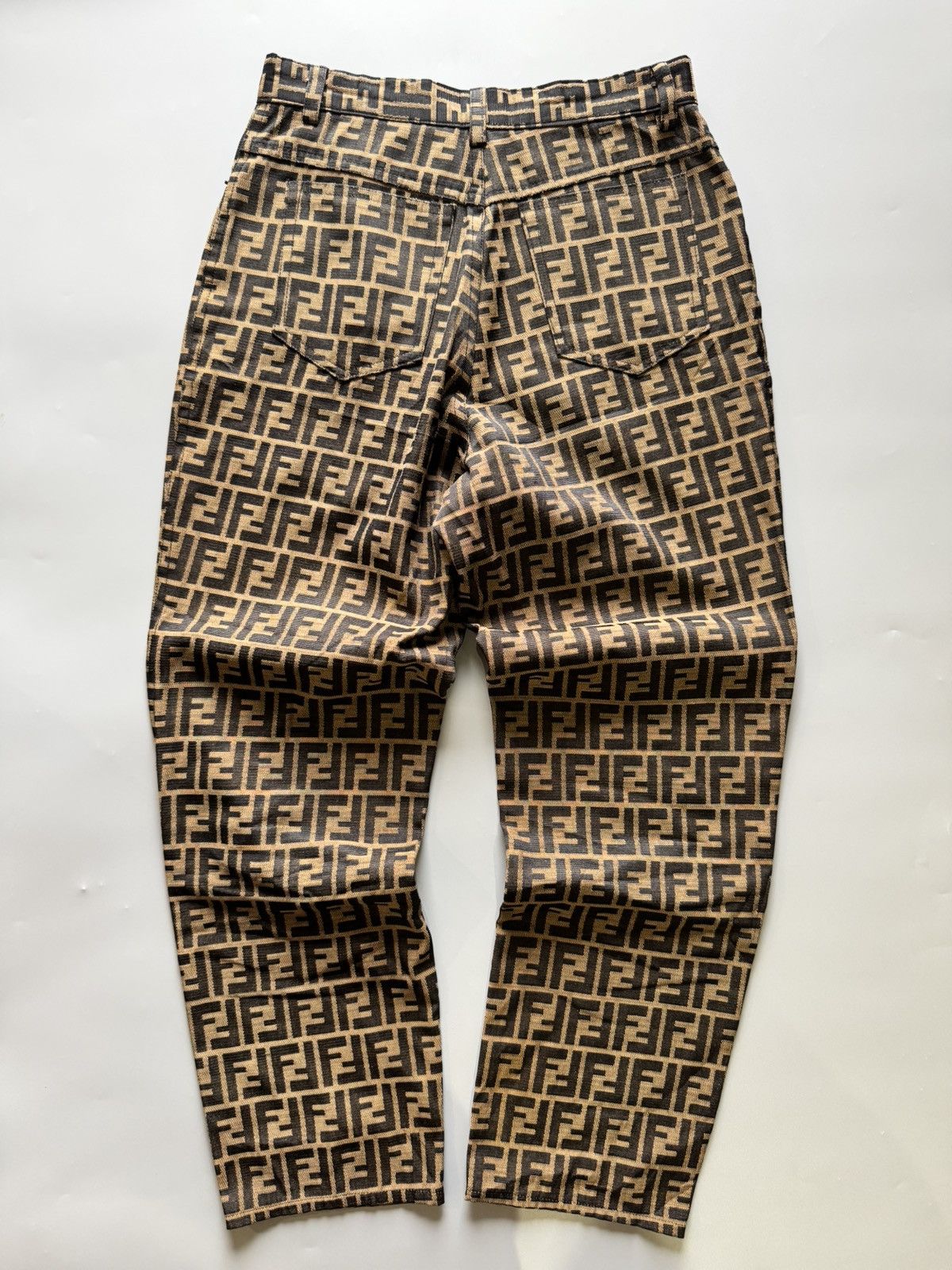 Fendi Vintage 1990s Fendi 'FF' Monogram Pants Size 34" / US 12 / IT 48 - 6 Thumbnail