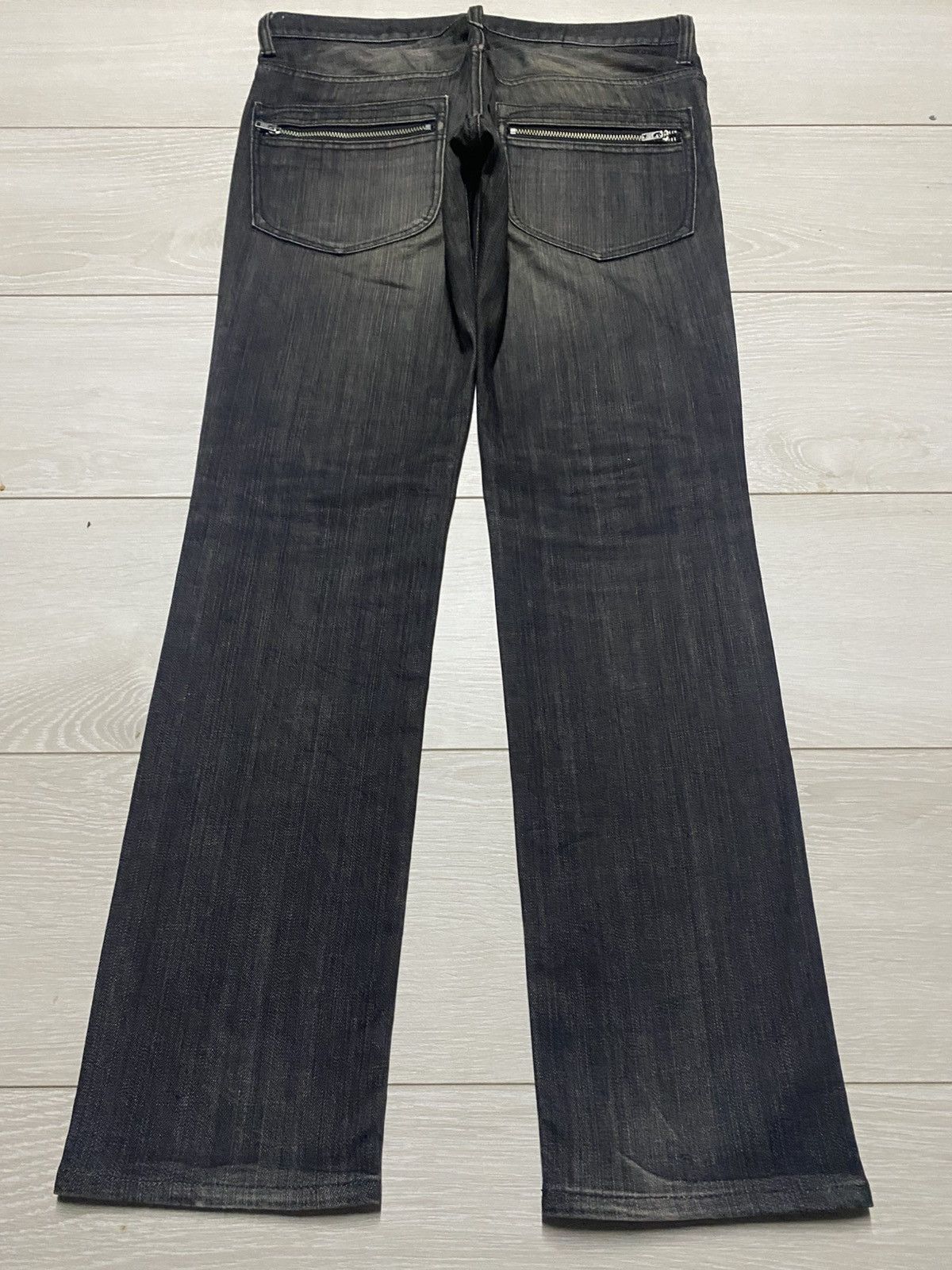 Japanese Brand Vintage Japanese Brand Black Denim Mud Wash Skinny Jeans Size US 32 / EU 48 - 2 Thumbnail