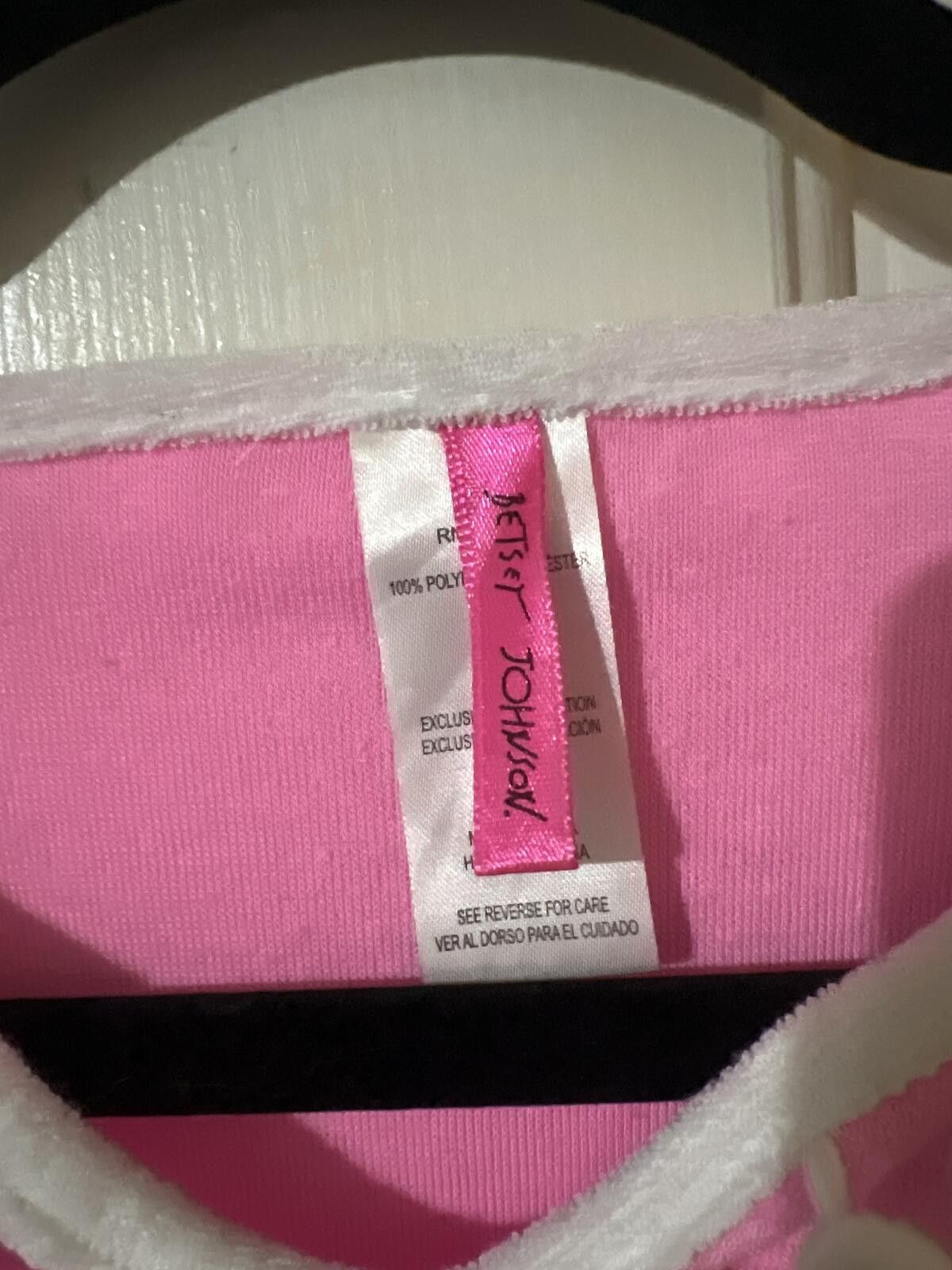 Other Betsy Johnson Pink Girls Dress Pom Pom Trim 10 swim cover Size ONE SIZE - 3 Thumbnail