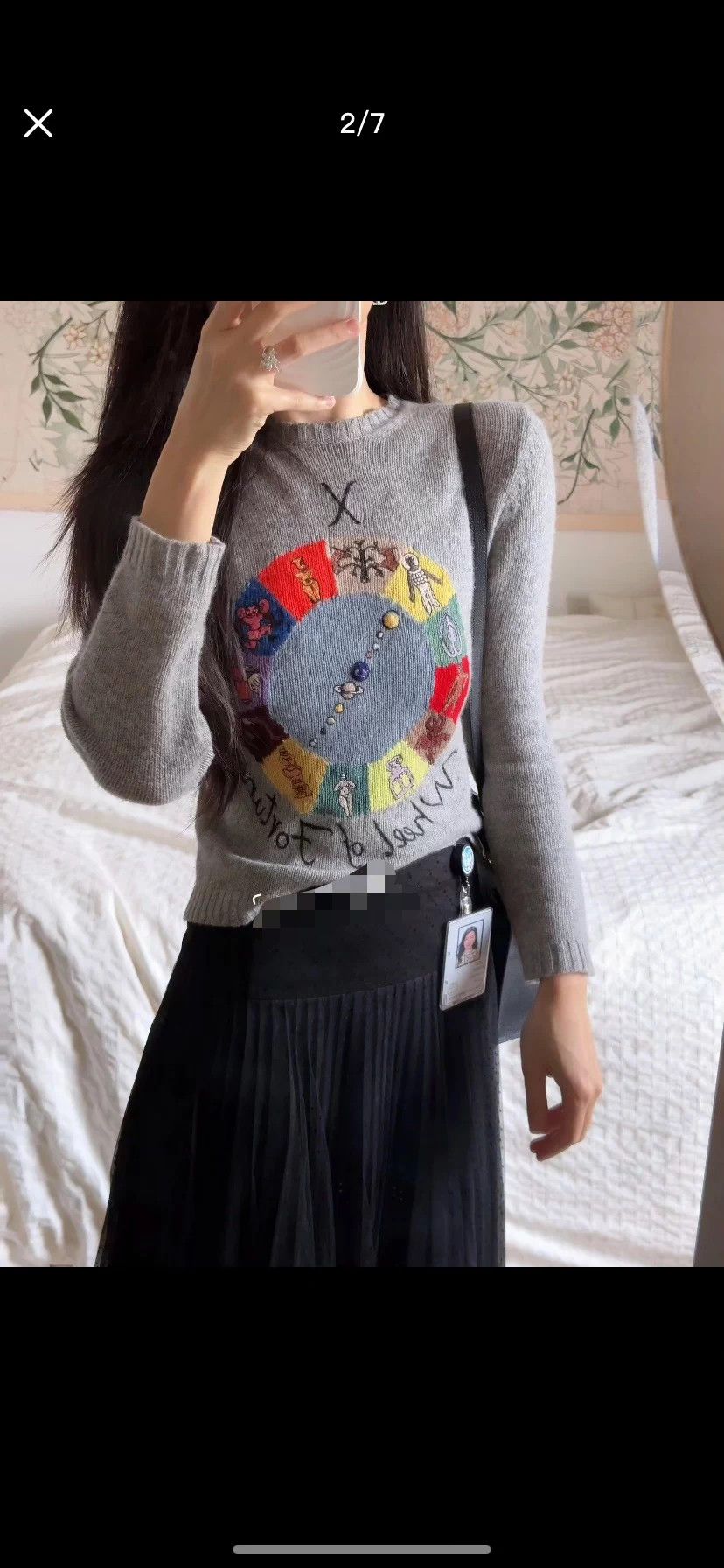Dior Dior Authentic Cashmere Embroidered Sweater 36 Like New Size XS / US 0-2 / IT 36-38 - 8 Thumbnail
